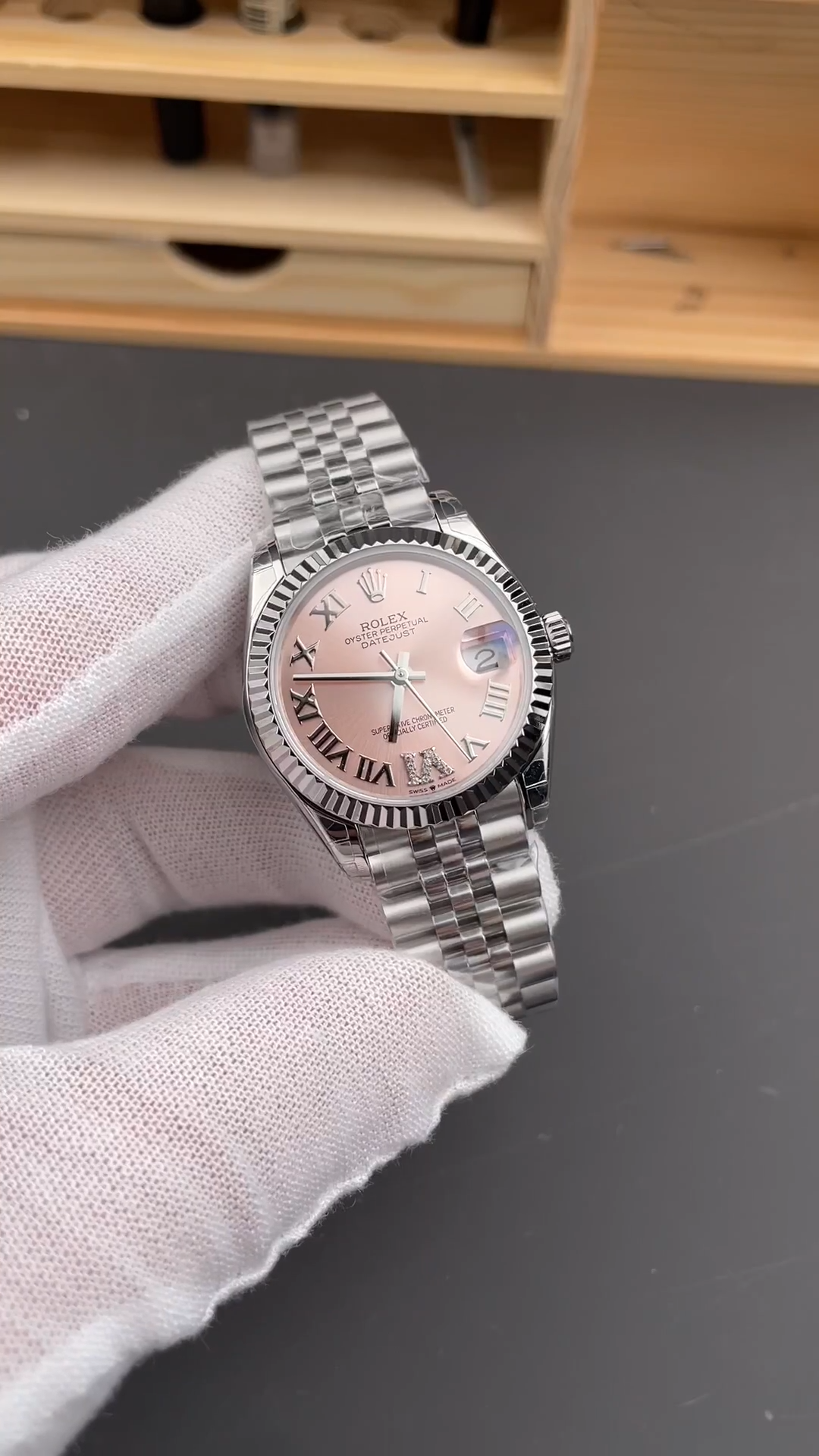 Rolex Datejust 31 Pink Dial Diamond VI 278274 0024 Women's Watch