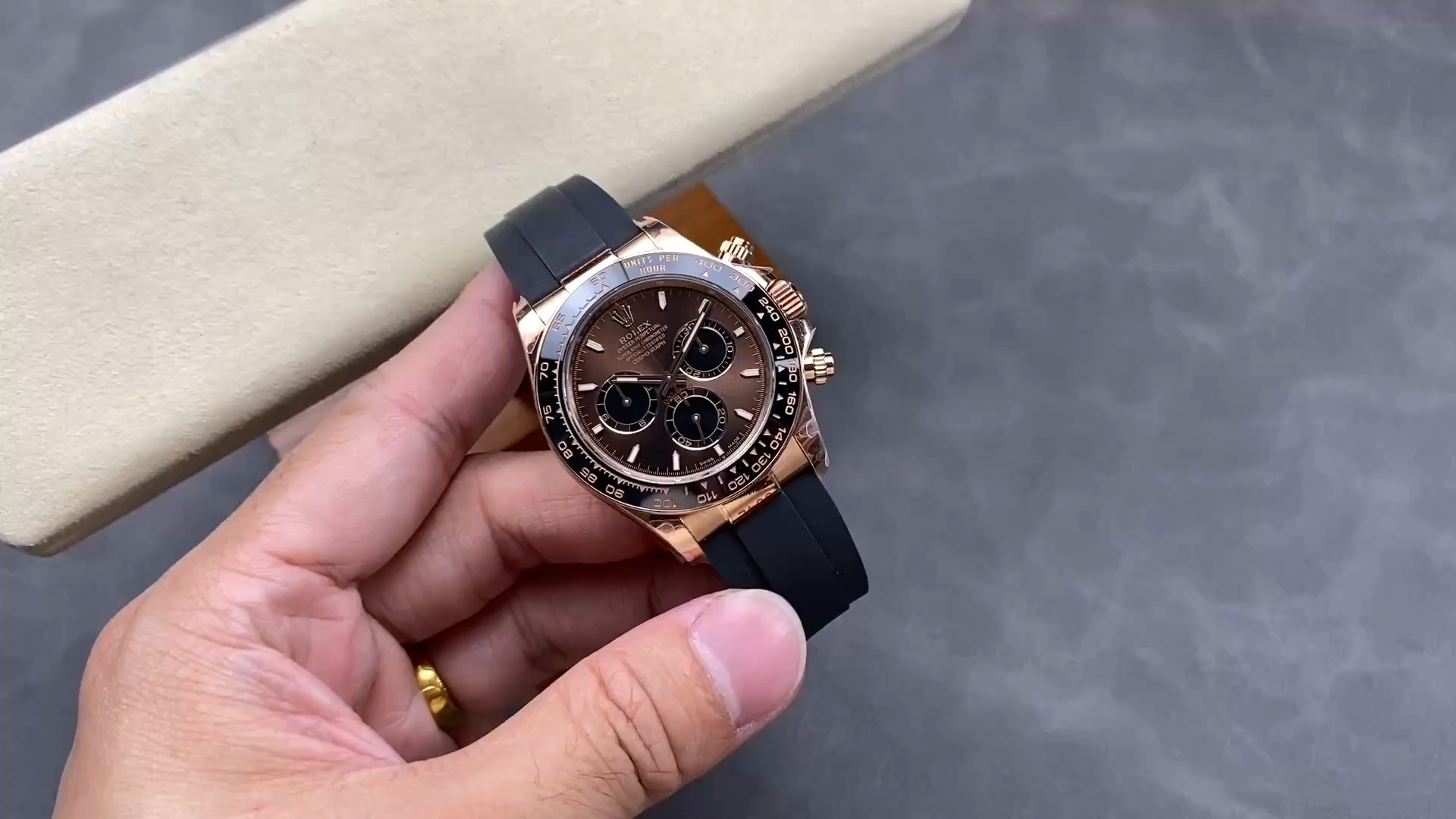 Replica Rolex Daytona Everose Rubber 116515 Chocolate