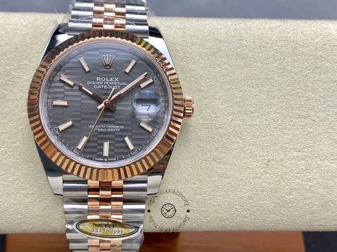 Rolex Datejust Grey Fluted Motif Dial m126331 0020 Mens Watch