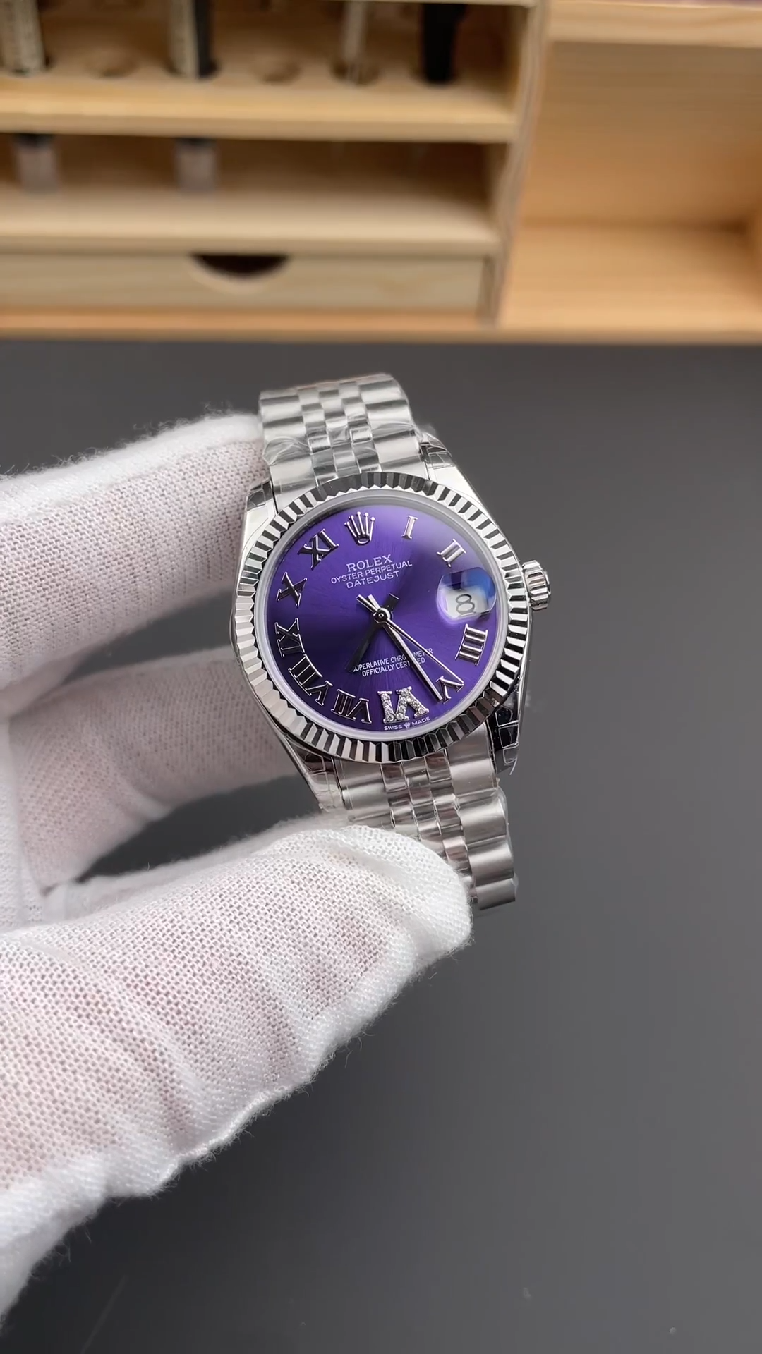 Rolex Datejust 31 Purple Dial Jubilee Bracelet 278274 0026 Women's Watch