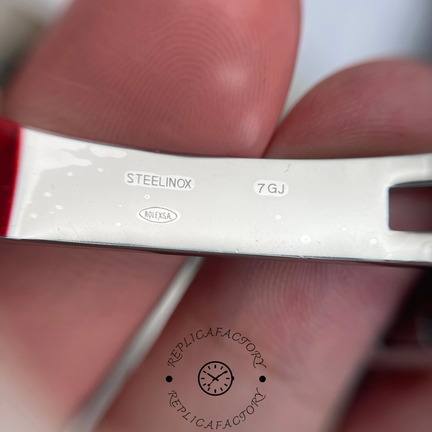 VSF Rolex Submariner clasp engraving close-up