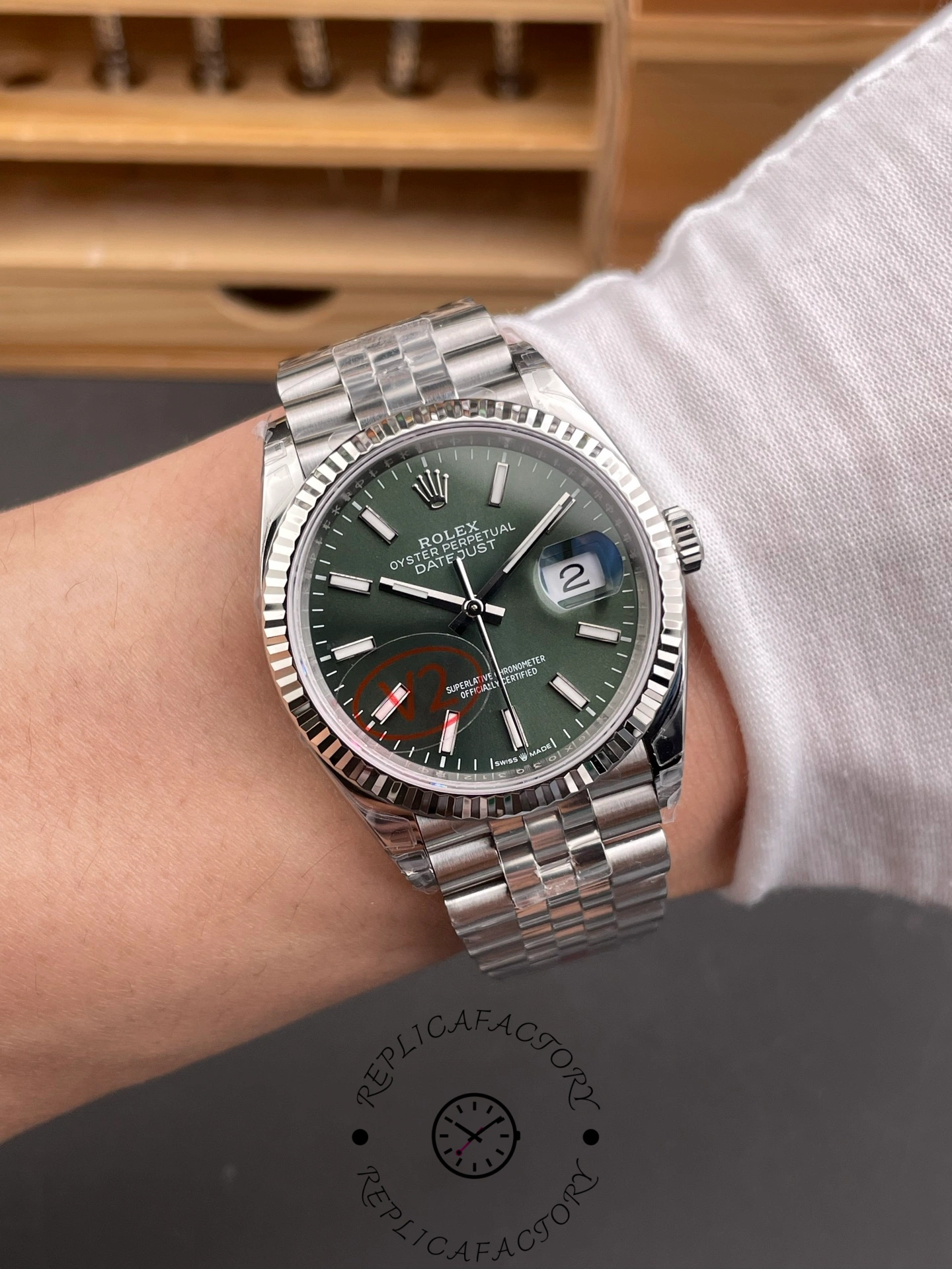 Rolex Datejust 126234 Stainless Steel Mint Green Dial 36MM Unisex Replica Watch