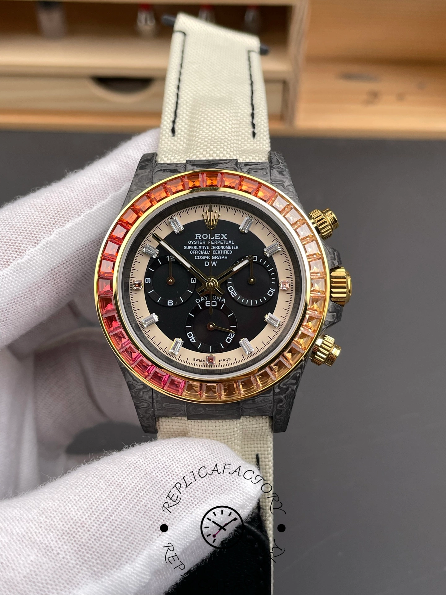 Rolex Daytona 4130 DIW Black Dial Carbon Fiber 40mm