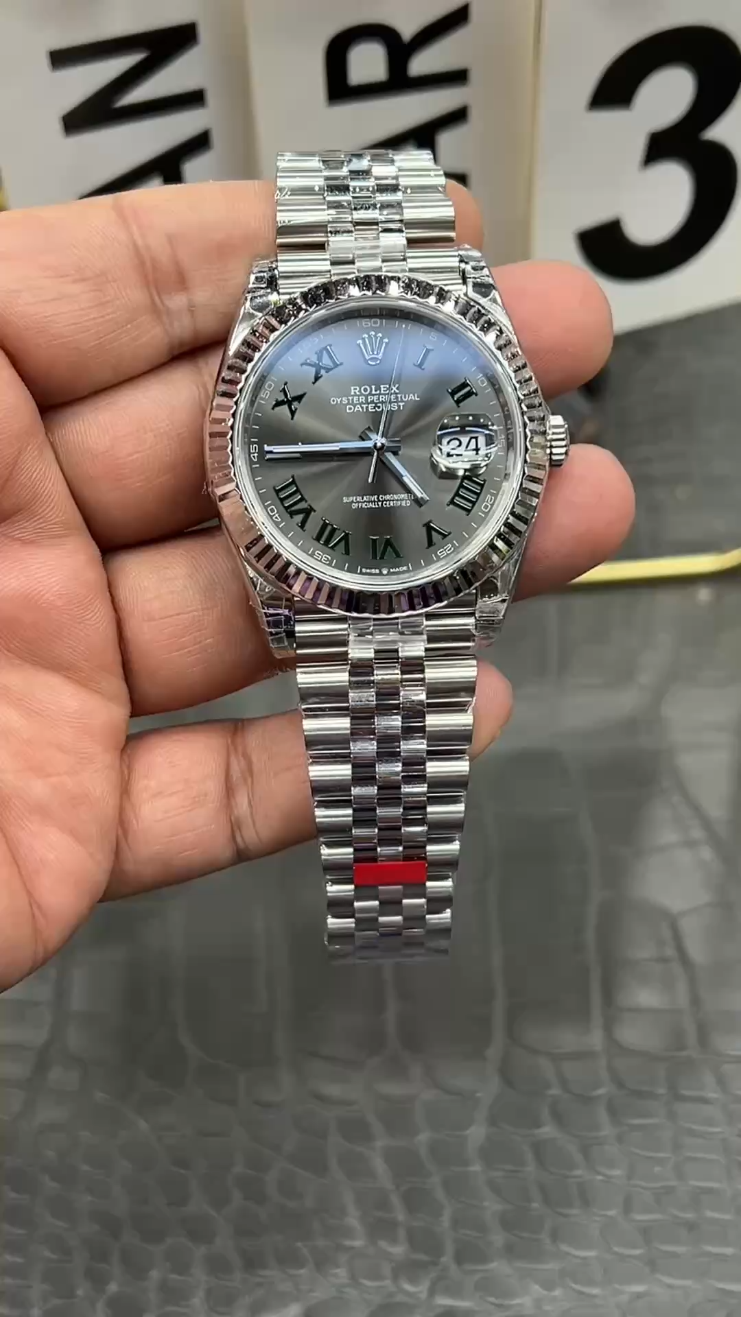 Rolex Datejust 126234 Slate Grey Wimbledon Dial 36MM Unisex Replica Watch