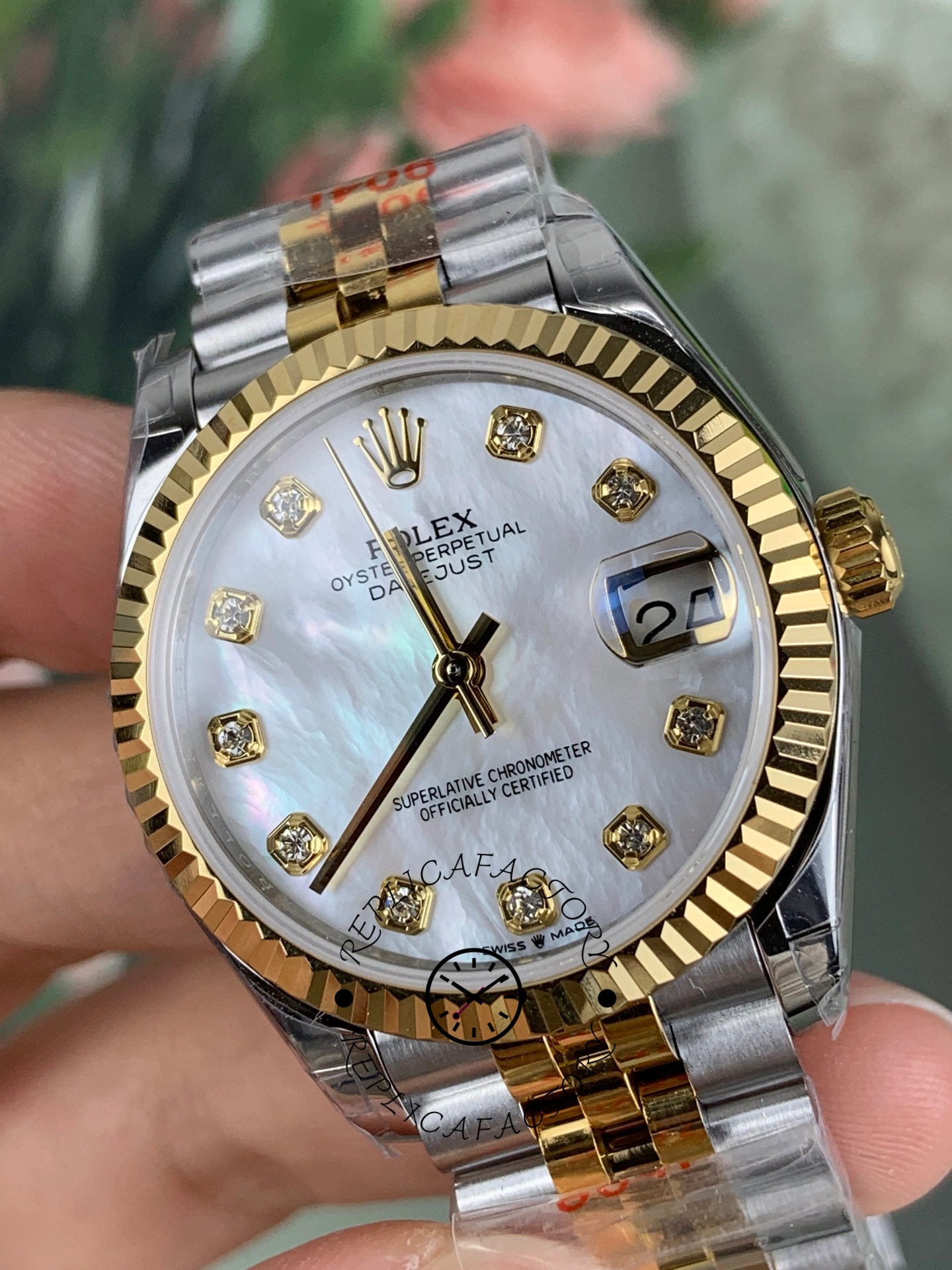 Rolex Datejust 31mm Stainless Steel and Yellow Gold 278273 0028 Mop Diamond Jubilee