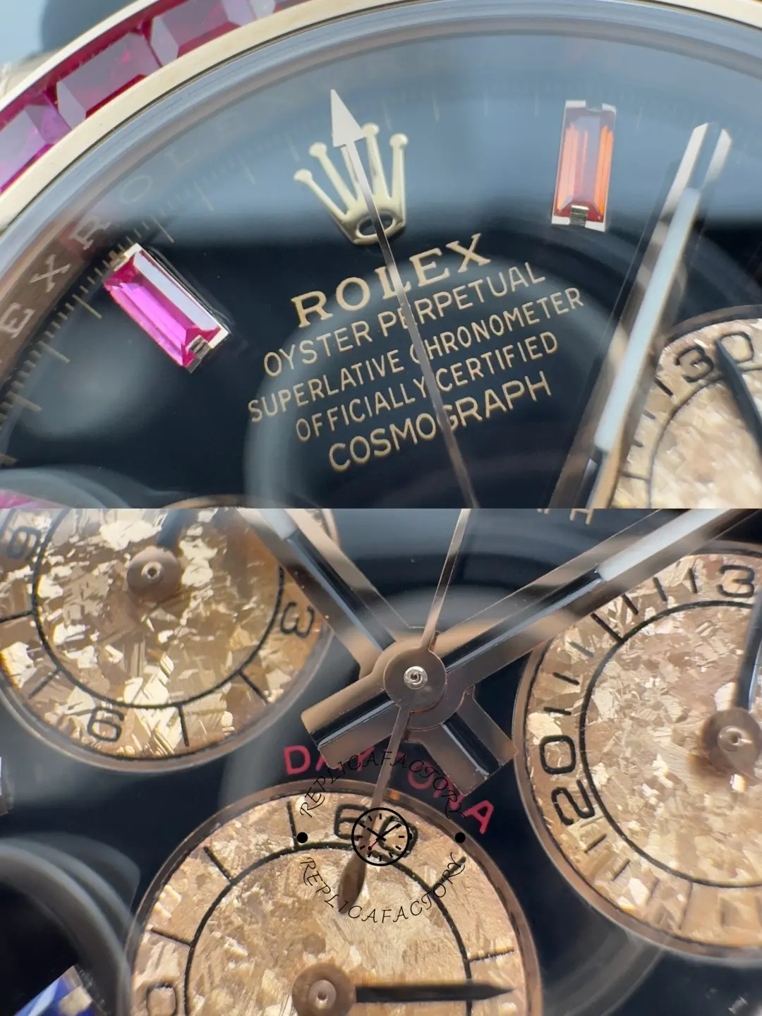 Rolex Daytona 1:1 Clone 116595RBOW Black Dial Rubber Strap