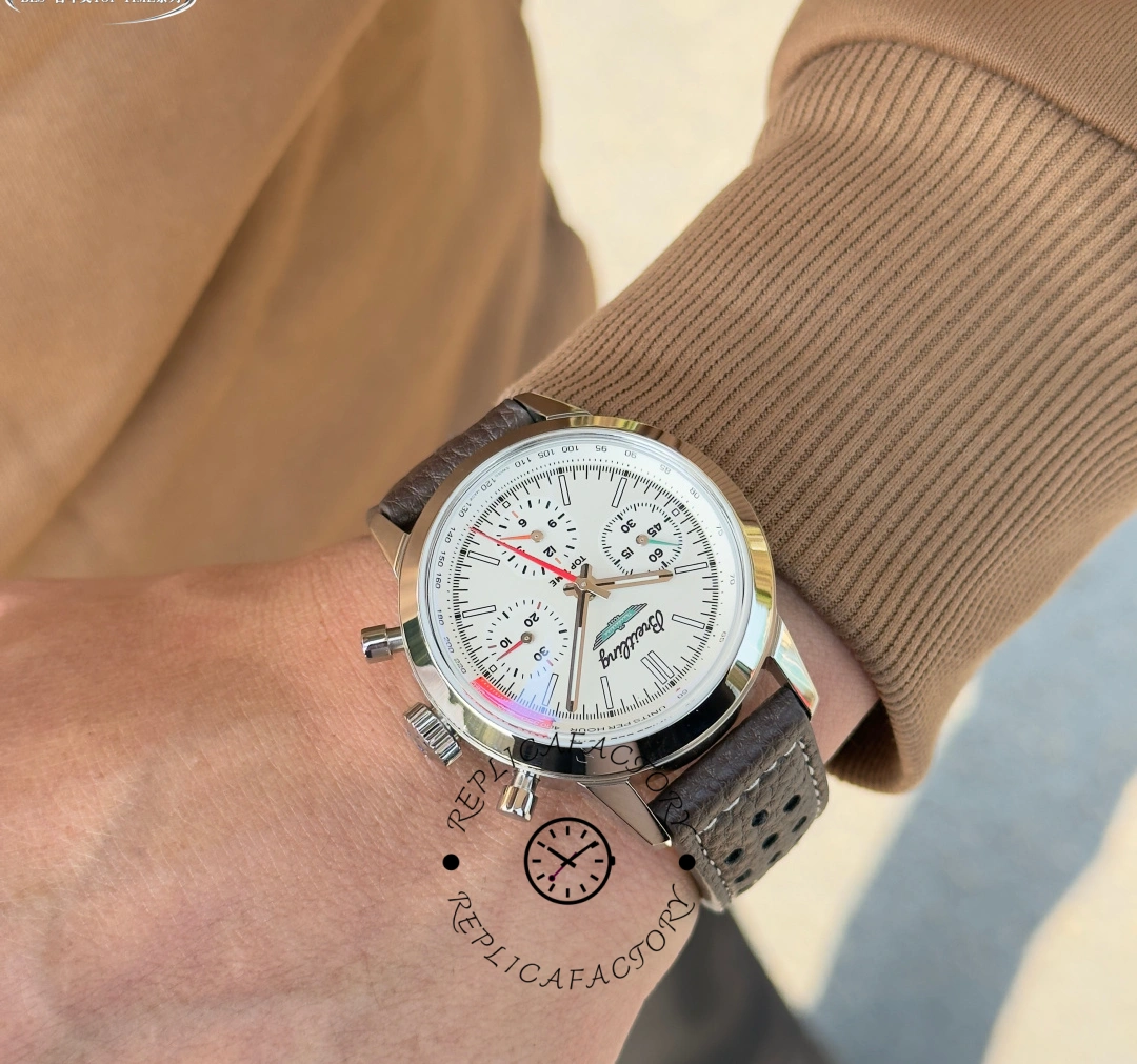 Breitling Top Time B01 AB01766A1A1X1 Ford Thunderbird 41 Brown Leather Strap Replica