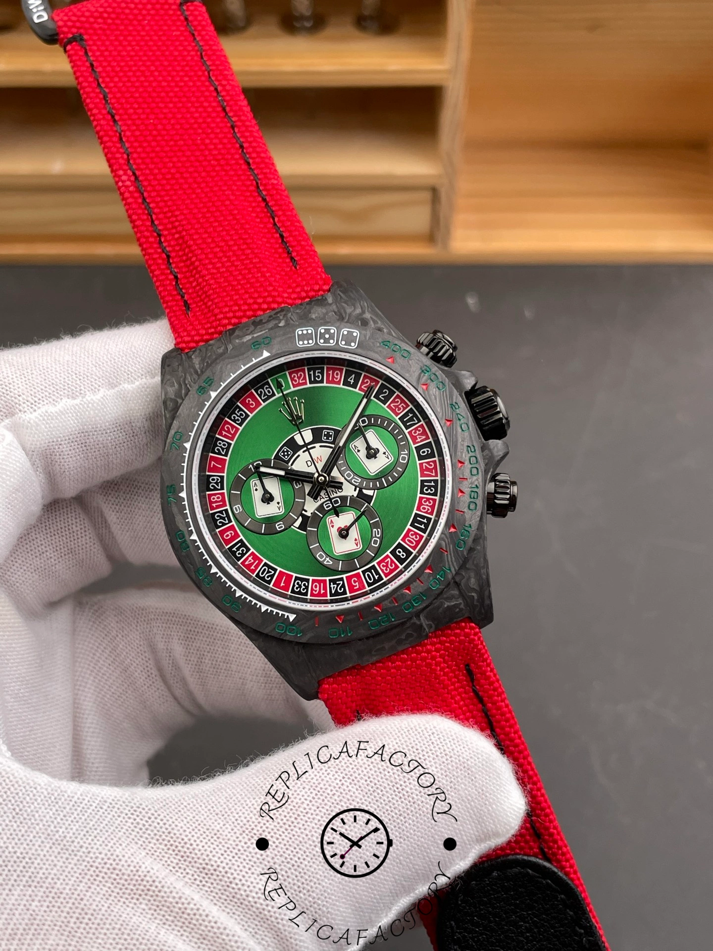 Rolex Daytona Diw Black Carbon Lucky Player (casino) 40mm Oyster