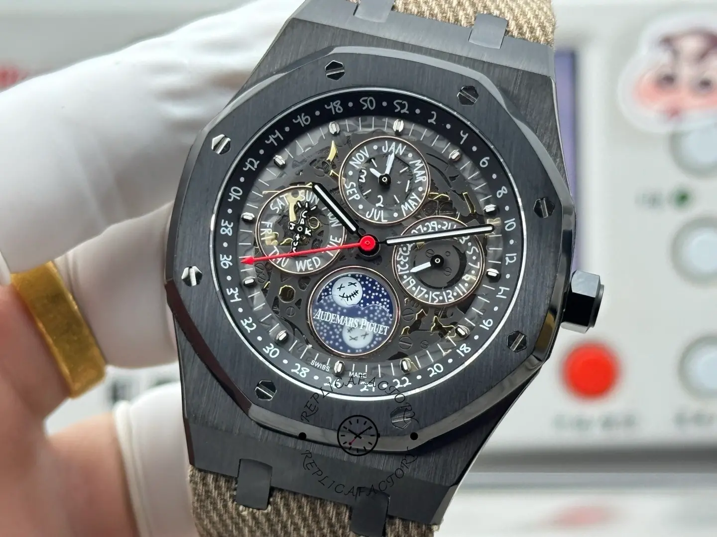 AP Royal Oak Perpetual Calendar Replica 26585CM.OO.D301VE.01 Black Bezel