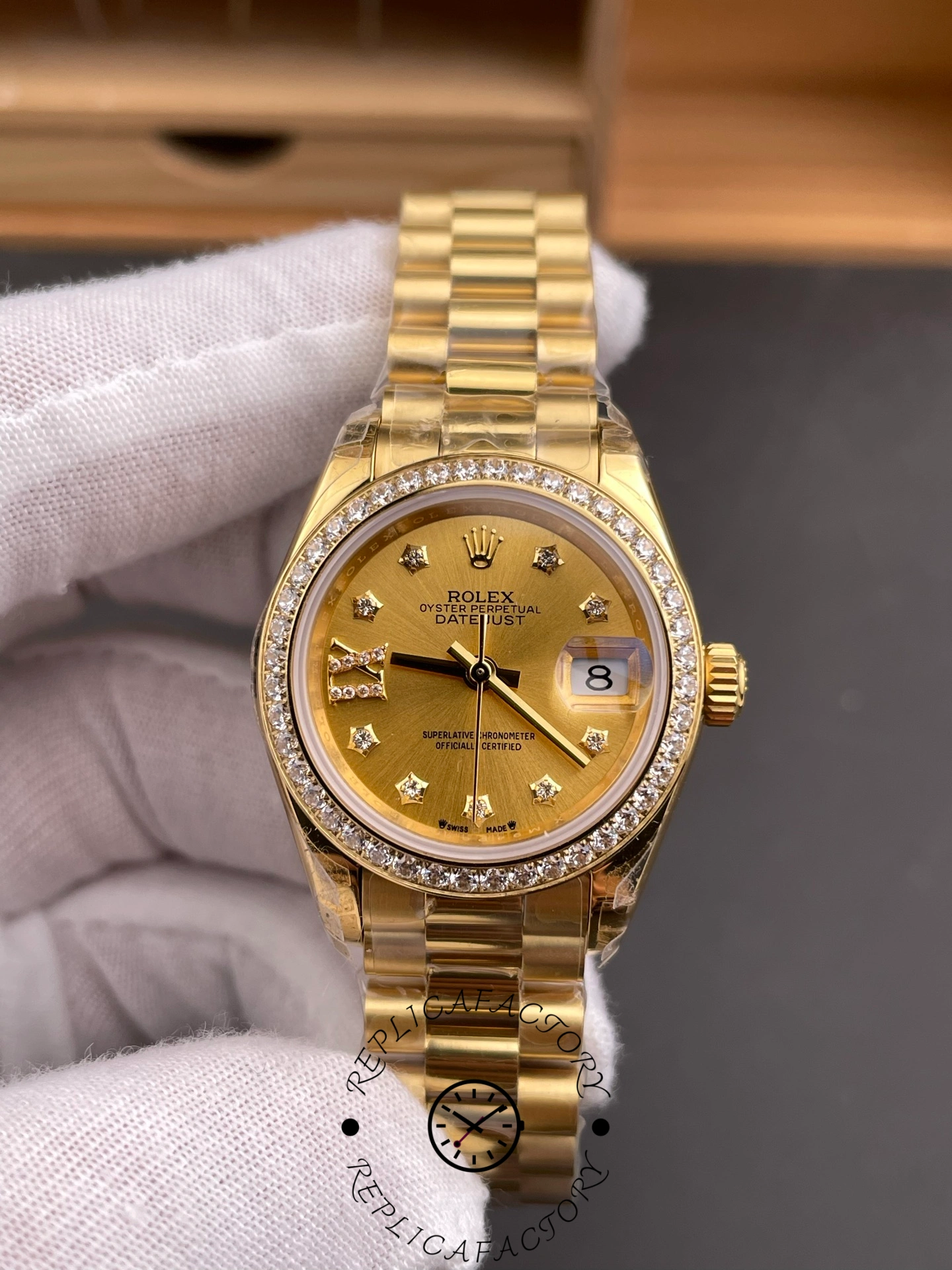 Rolex Lady Datejust Champagne Dial m279138rbr-0006 28mm