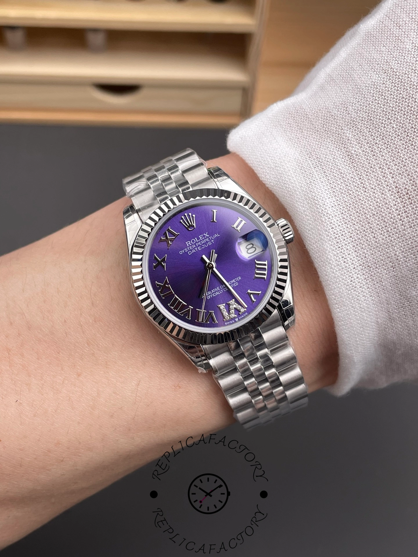 Rolex Datejust 31 Purple Dial Jubilee Bracelet 278274 0026 Women's Watch