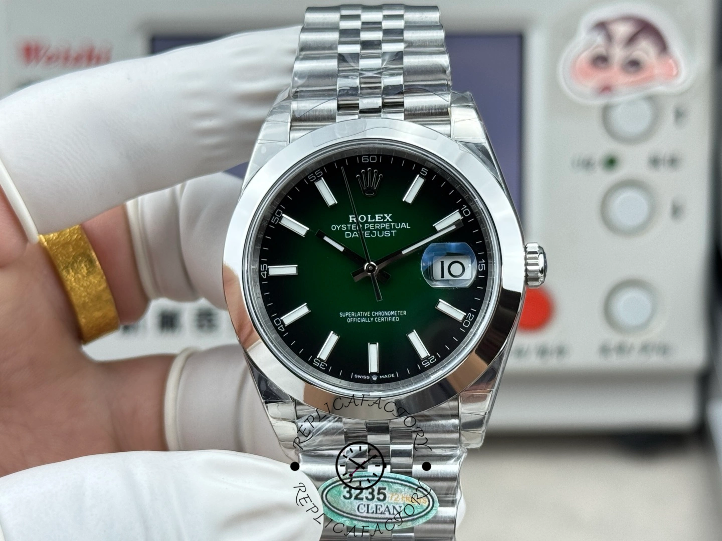 1:1 Rolex Datejust 126300-0026 41 Green Ombre Jubilee Replica