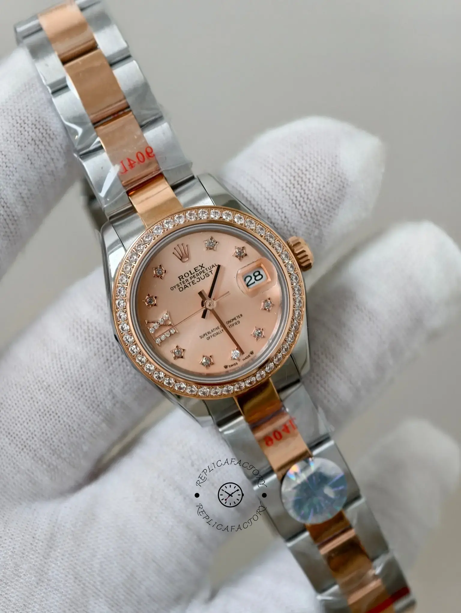 Rolex Lady-Datejust 28 Two-Tone Oyster Steel Strap 279381RBR-0028 Replica