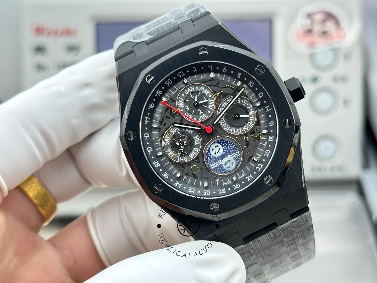 AP Royal Oak Replica 26585CE.OO.1225CE.01 Perpetual Calendar Black Ceramic
