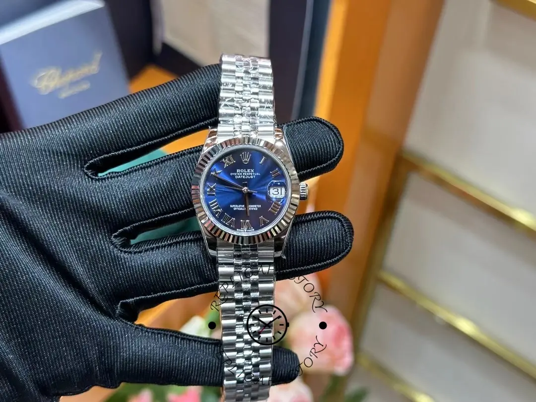 Rolex Datejust Replica 278274-0034 Blue Roman Dial 31 Fluted Bezel