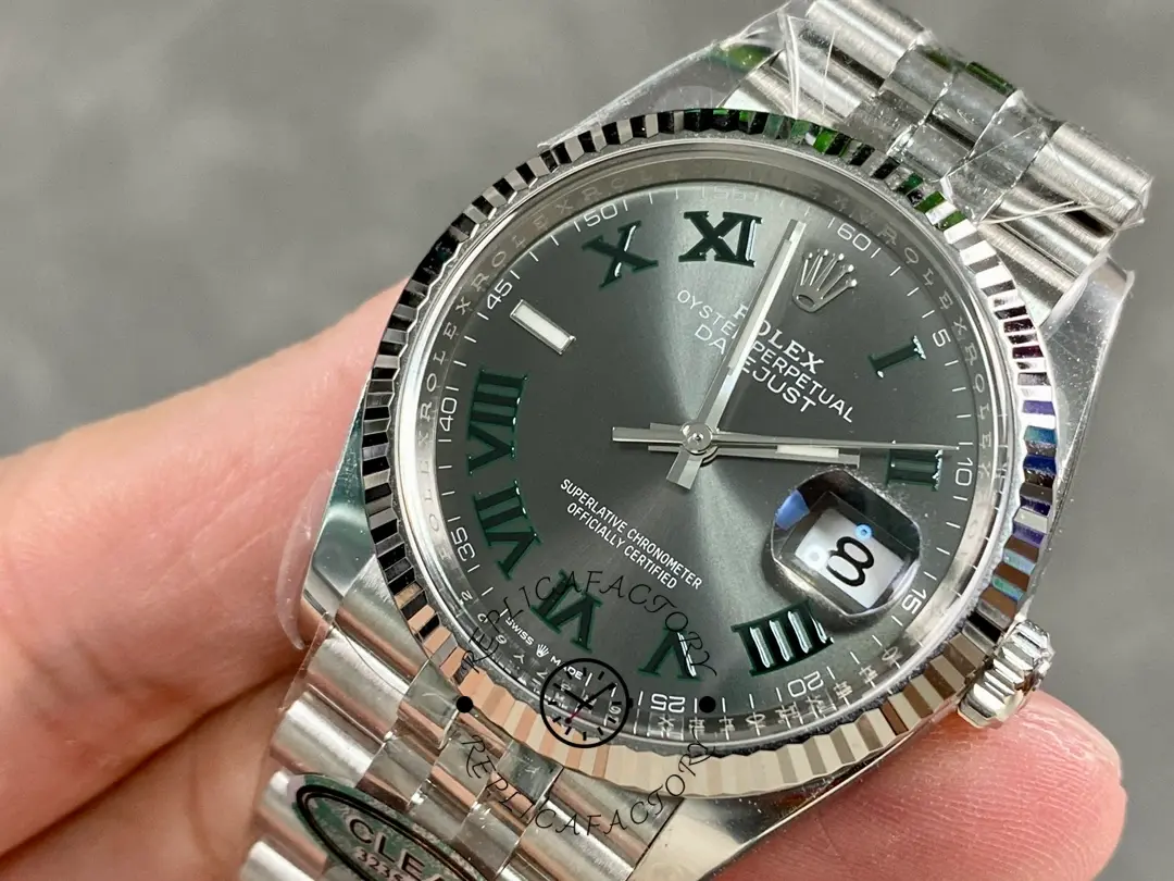 Rolex Datejust 126234 Slate Grey Wimbledon Dial 36MM Unisex Replica Watch
