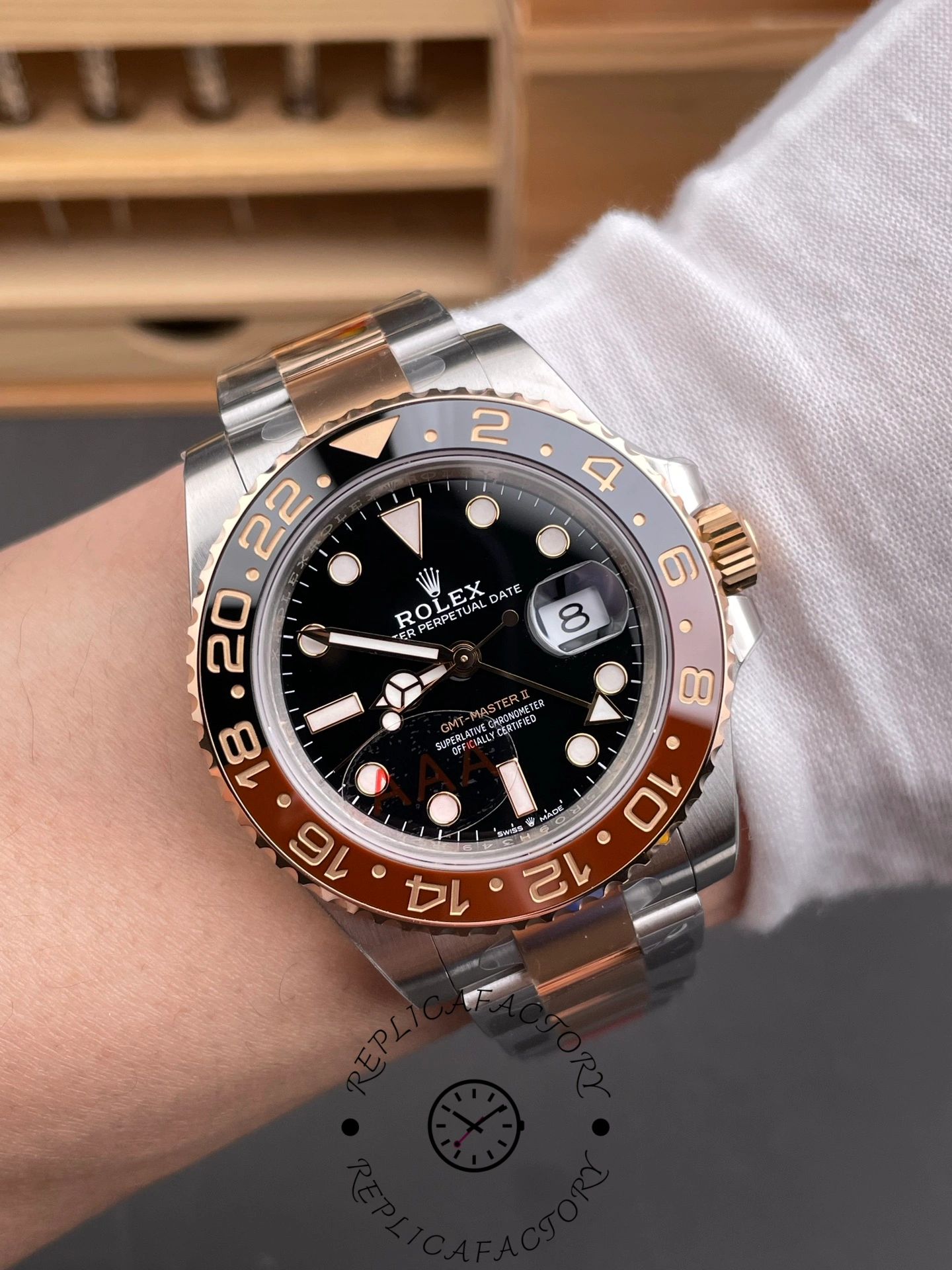 Rolex GMT-Master II 126711CHNR Black Dial 40mm Mens Replica Watch