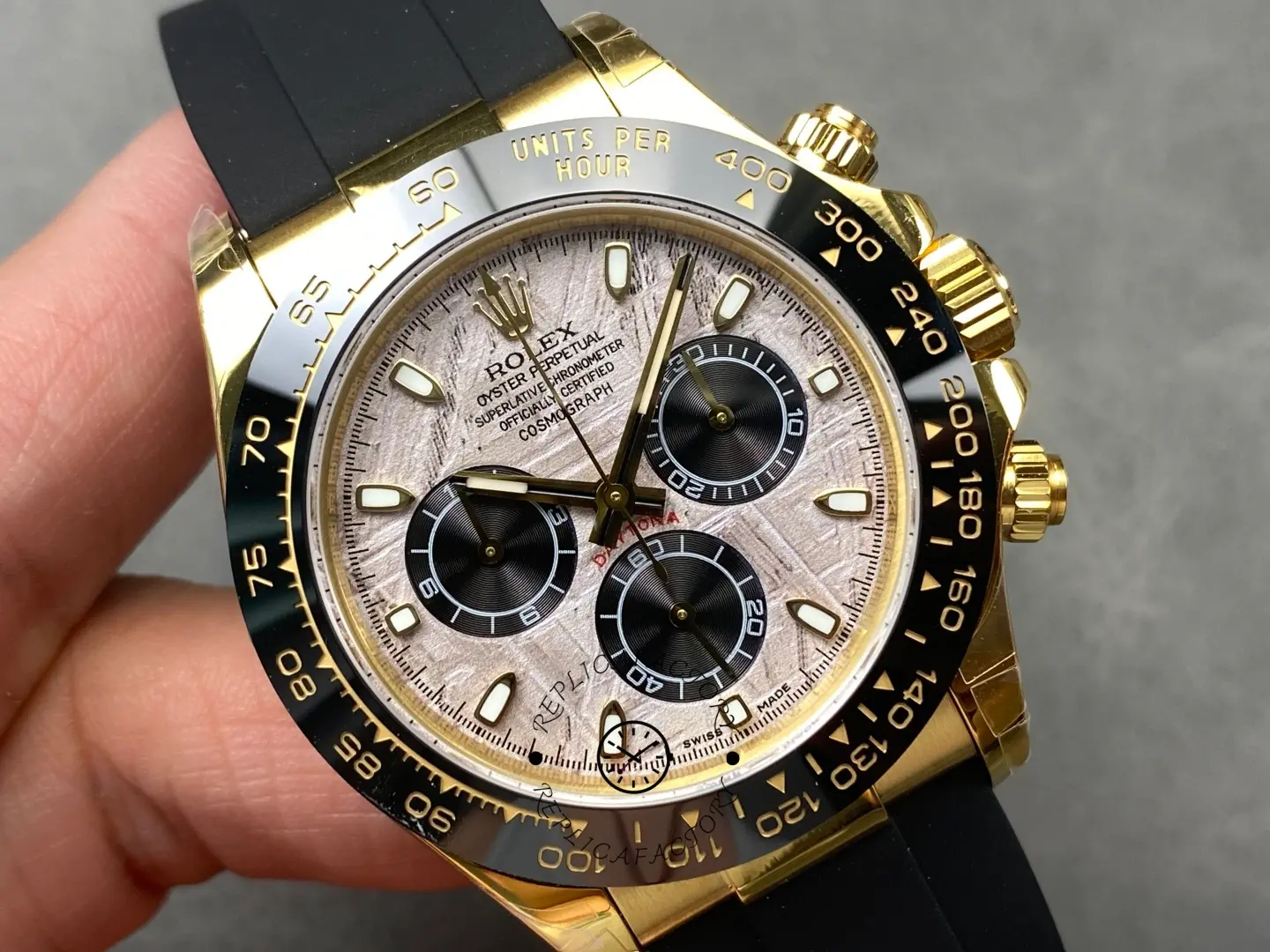Rolex Cosmograph Daytona 116518LN Meteorite and Black Index Dial 40mm Mens Replica Watch