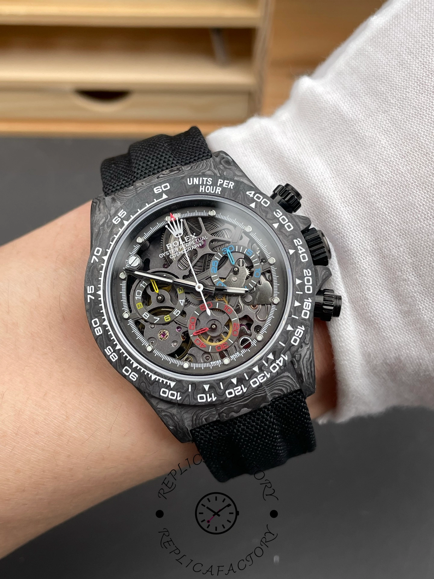 Rolex Daytona 4130 DiW Skeleton Carbon Edition 40mm