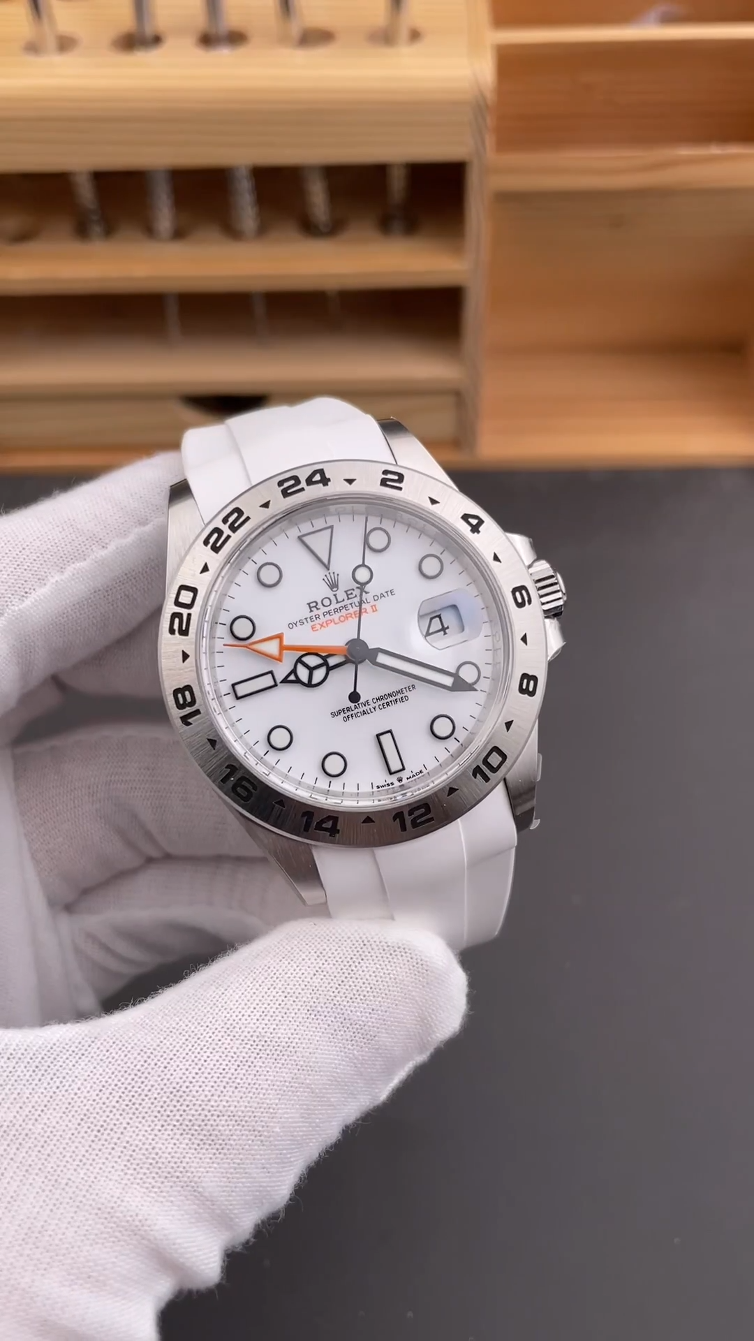 Rolex Explorer II 42mm Deployant Rubber Strap