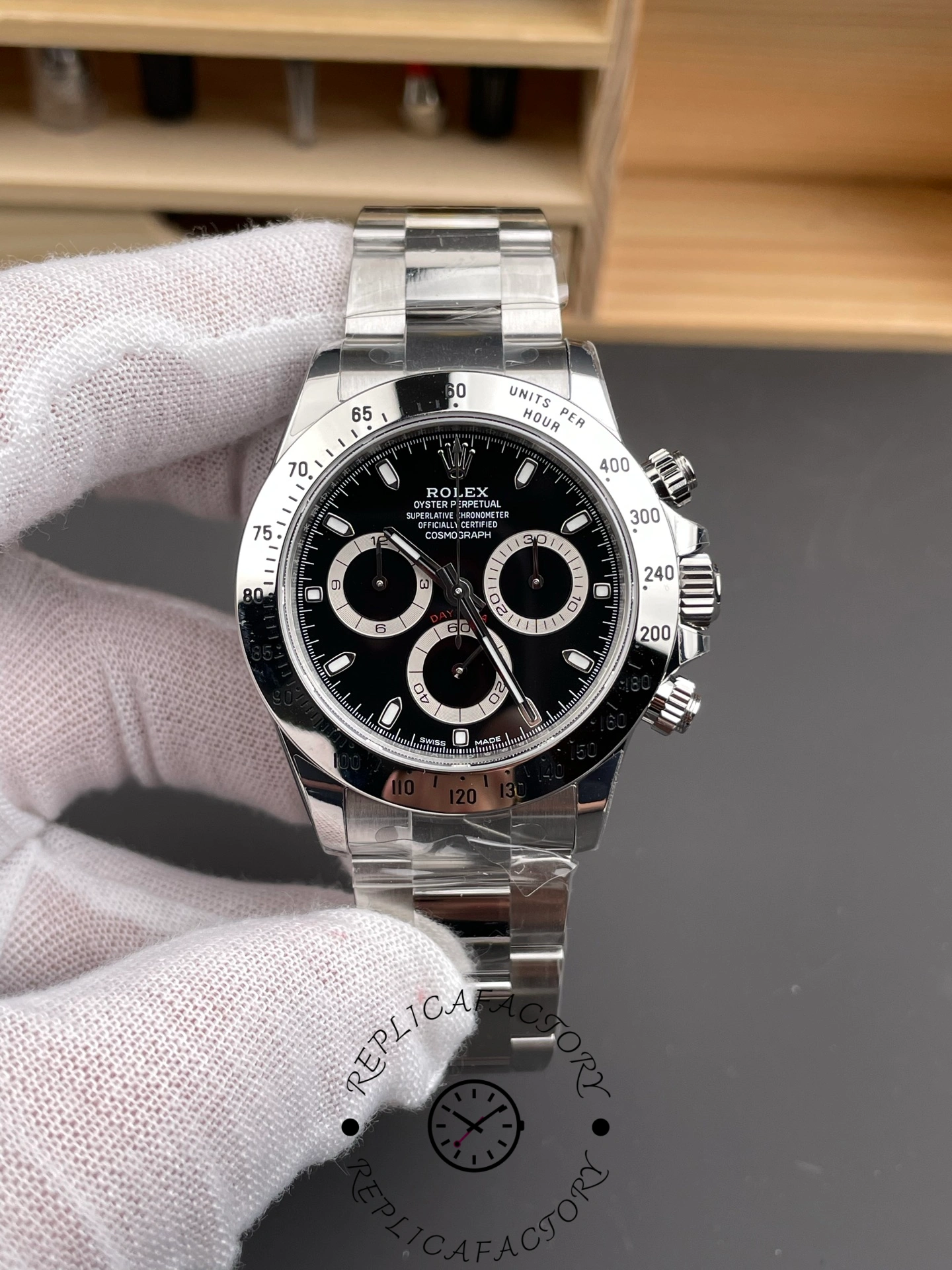 Rolex Daytona Stainless Steel Black Dial 116520 40MM