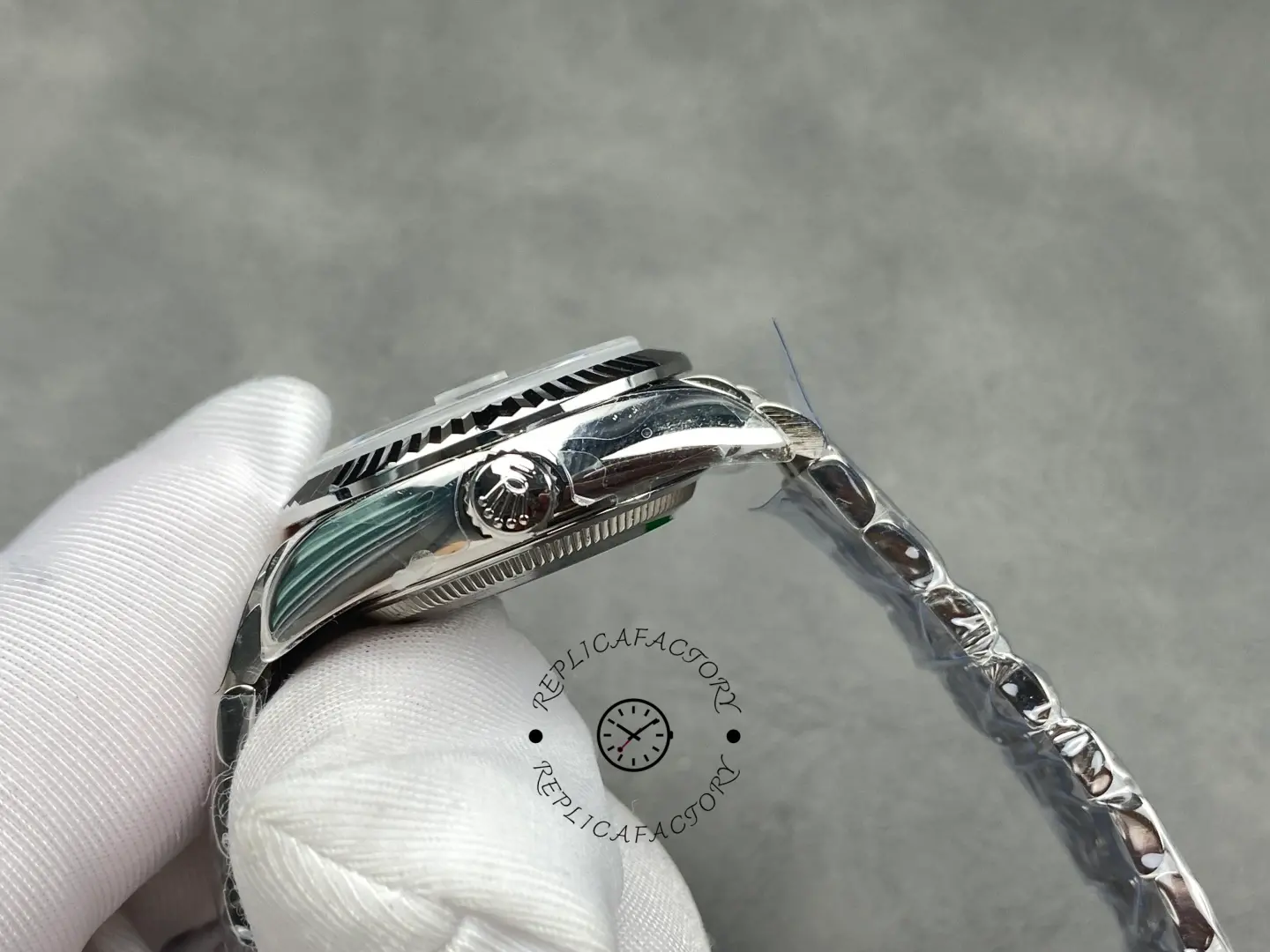 Rolex Datejust 279174 Stainless Steel Dark Grey Diamond Dial 28mm Lady Replica Watch