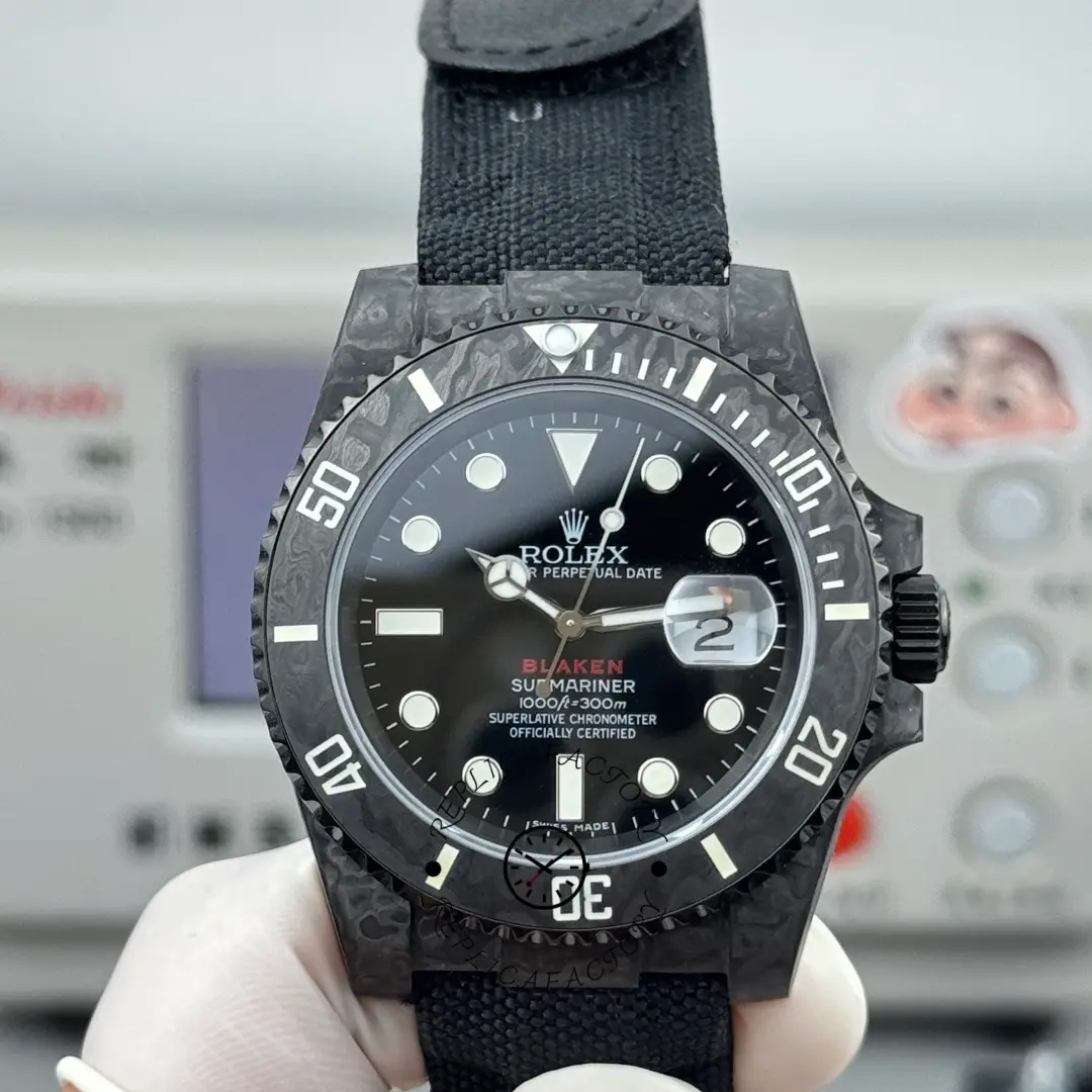 Rolex Submariner 116610 Replica Carbon Fiber Black Nylon Strap 40MM