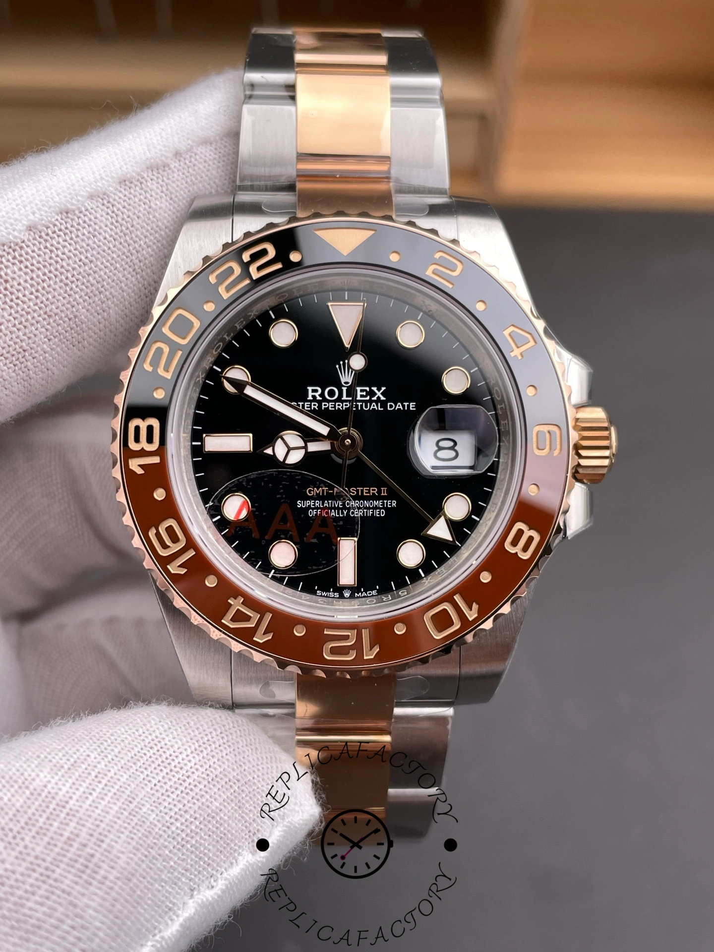Rolex GMT-Master II 126711CHNR Black Dial 40mm Mens Replica Watch