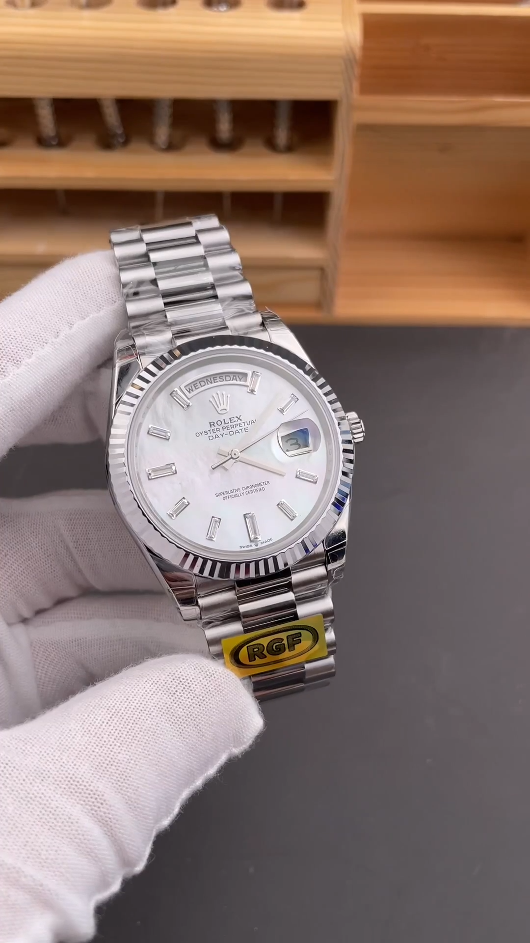 Rolex Day-Date 40 Pearl Diamond Dial M228239-0078