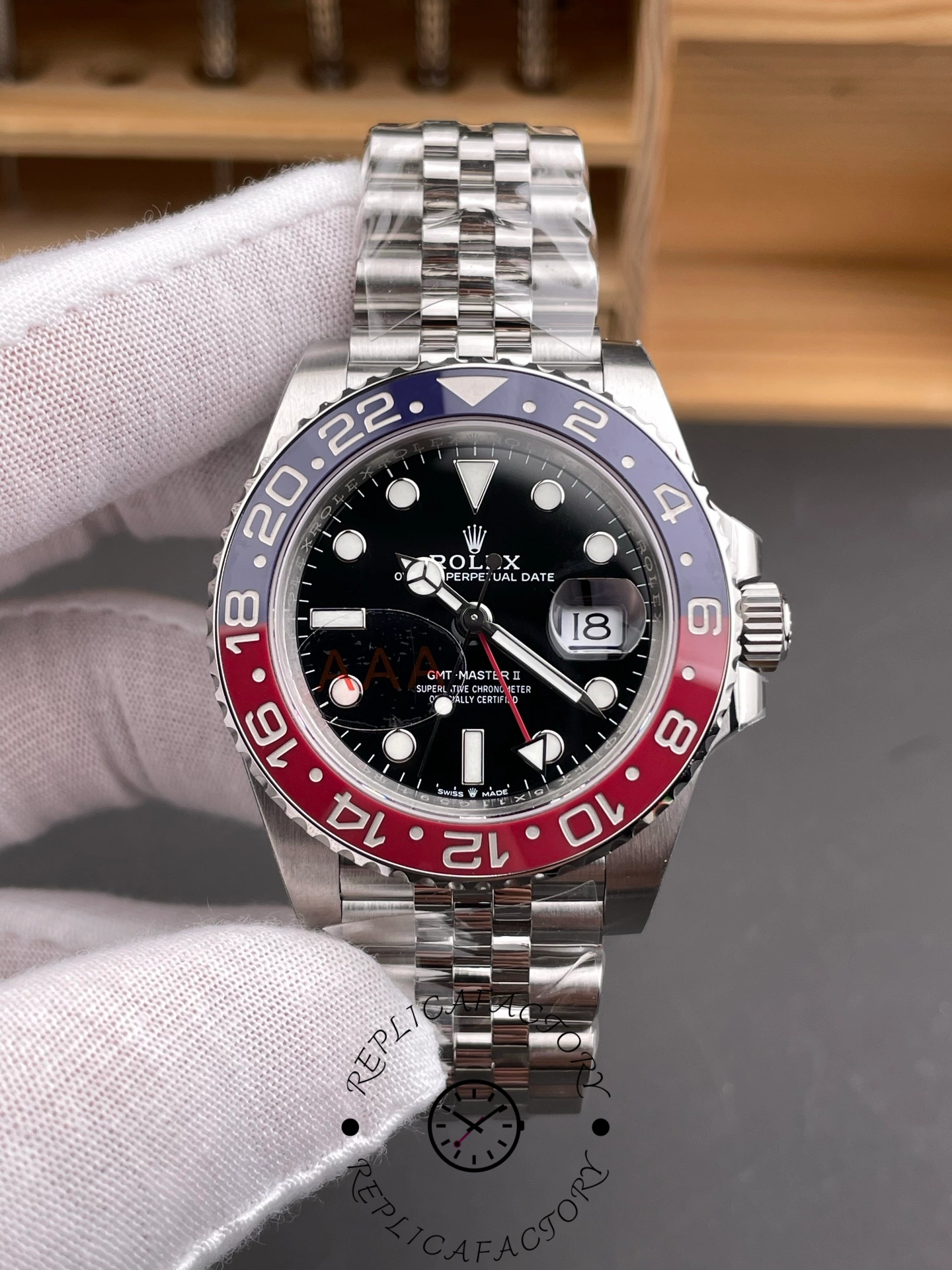 Rolex GMT-Master II 126710BLRO Stainless Steel Black Dial 40MM Mens Replica Watch