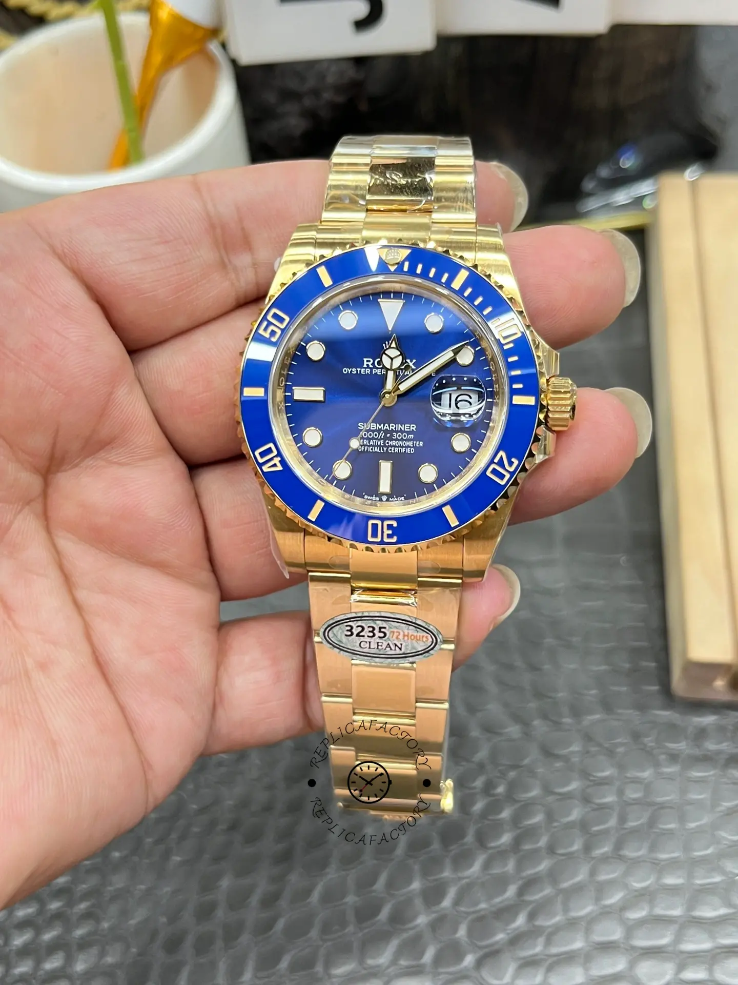 Rolex Submariner 126618LB Yellow Gold Blue Dial 41mm Mens Replica Watch