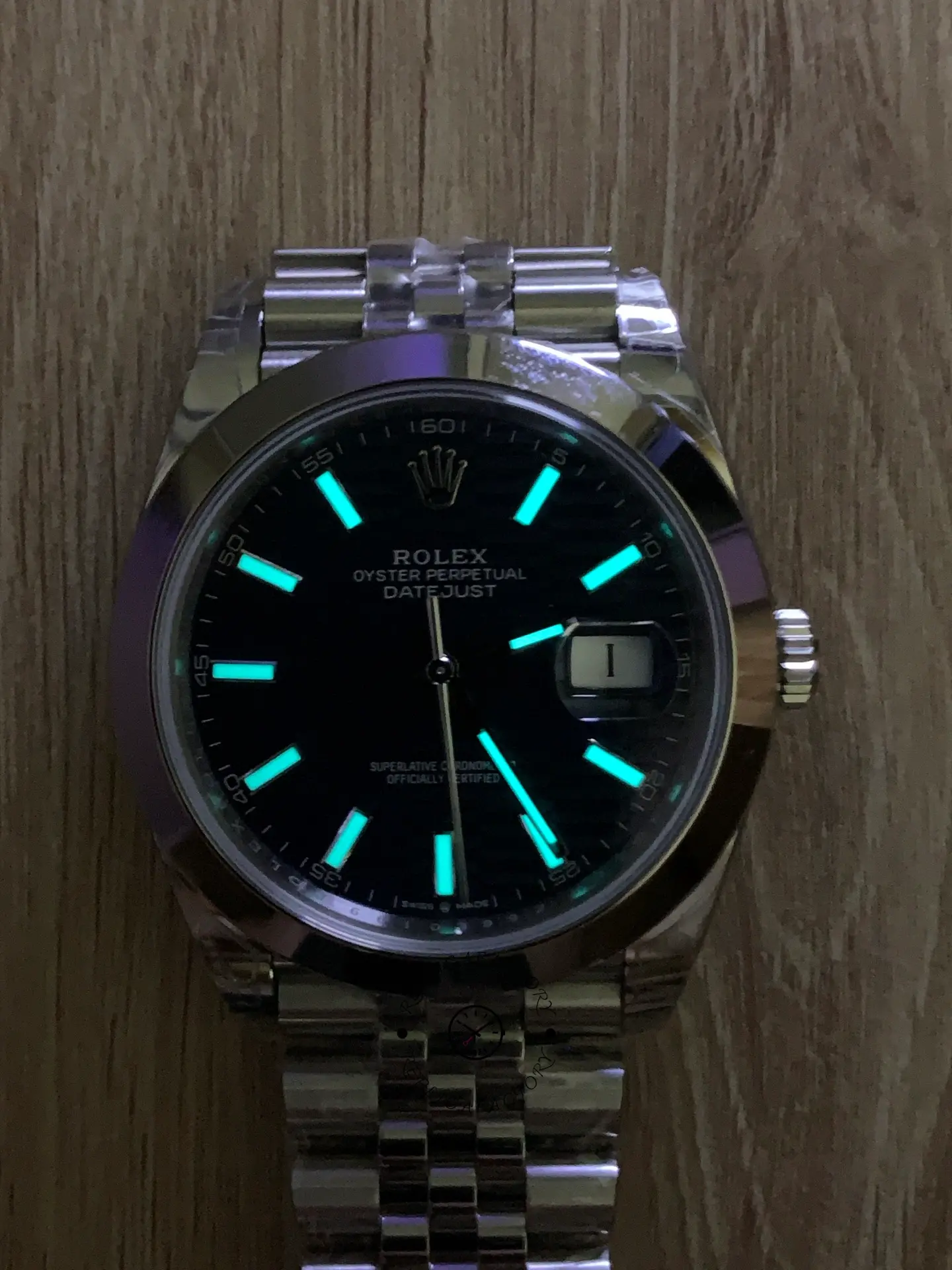 Rolex Datejust 41 Stainless Steel Smooth 126300 0024 Blue Stick Dial