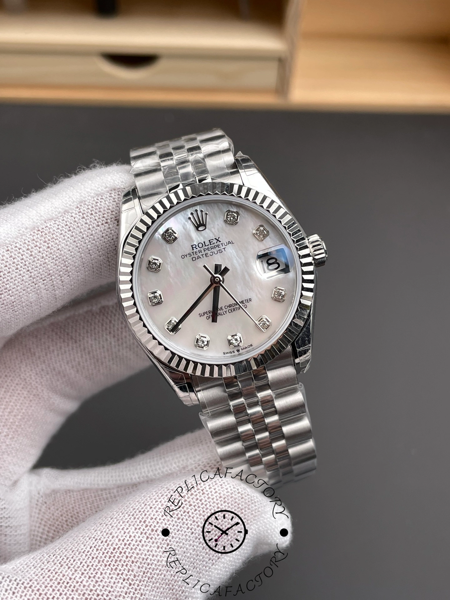 Rolex Datejust 31 Steel & 18K White Gold 278274 0006 Women's Watch
