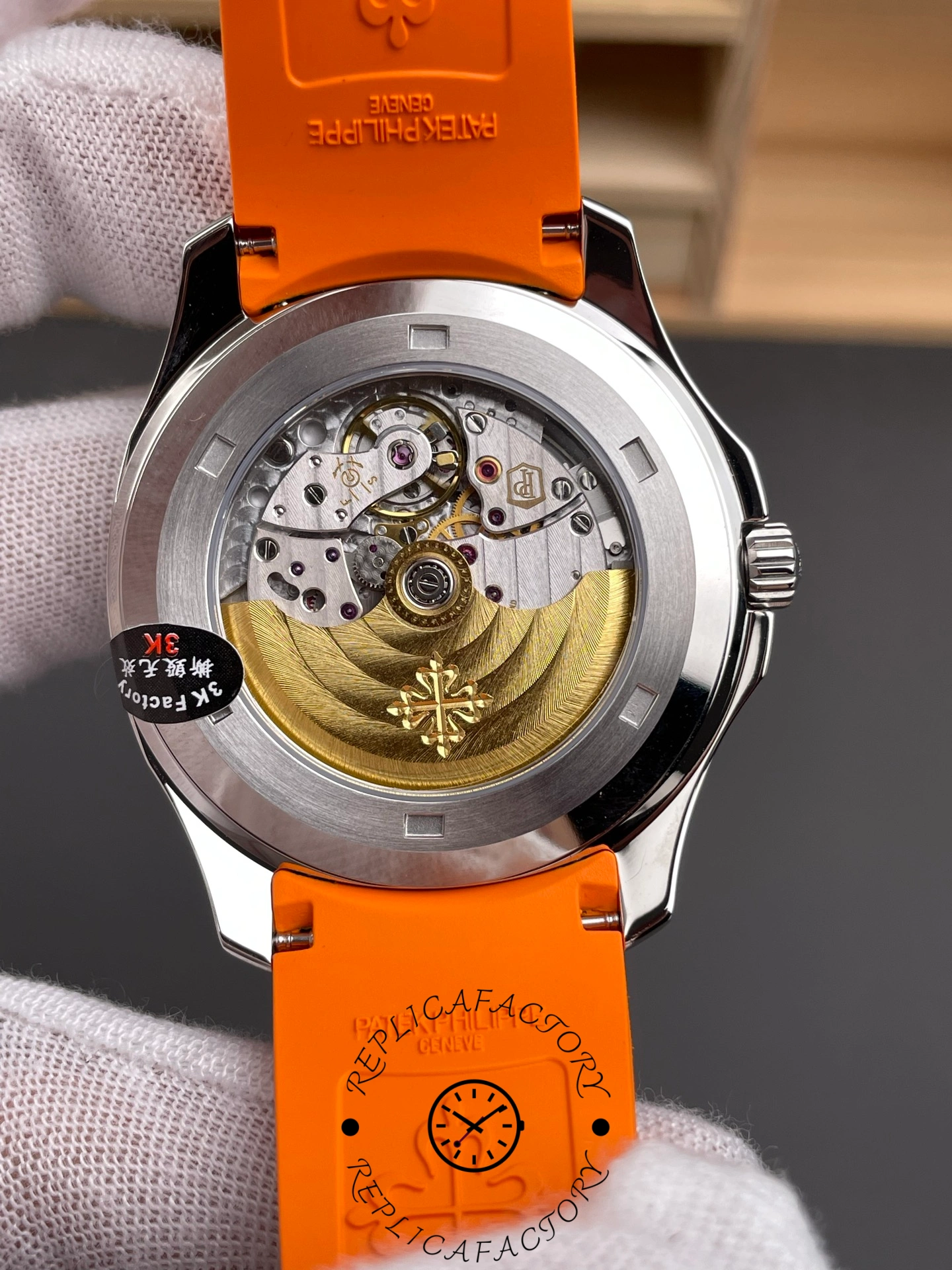 Patek Philippe Aquanaut 5167A 001 Replica 40mm Orange Rubber Strap