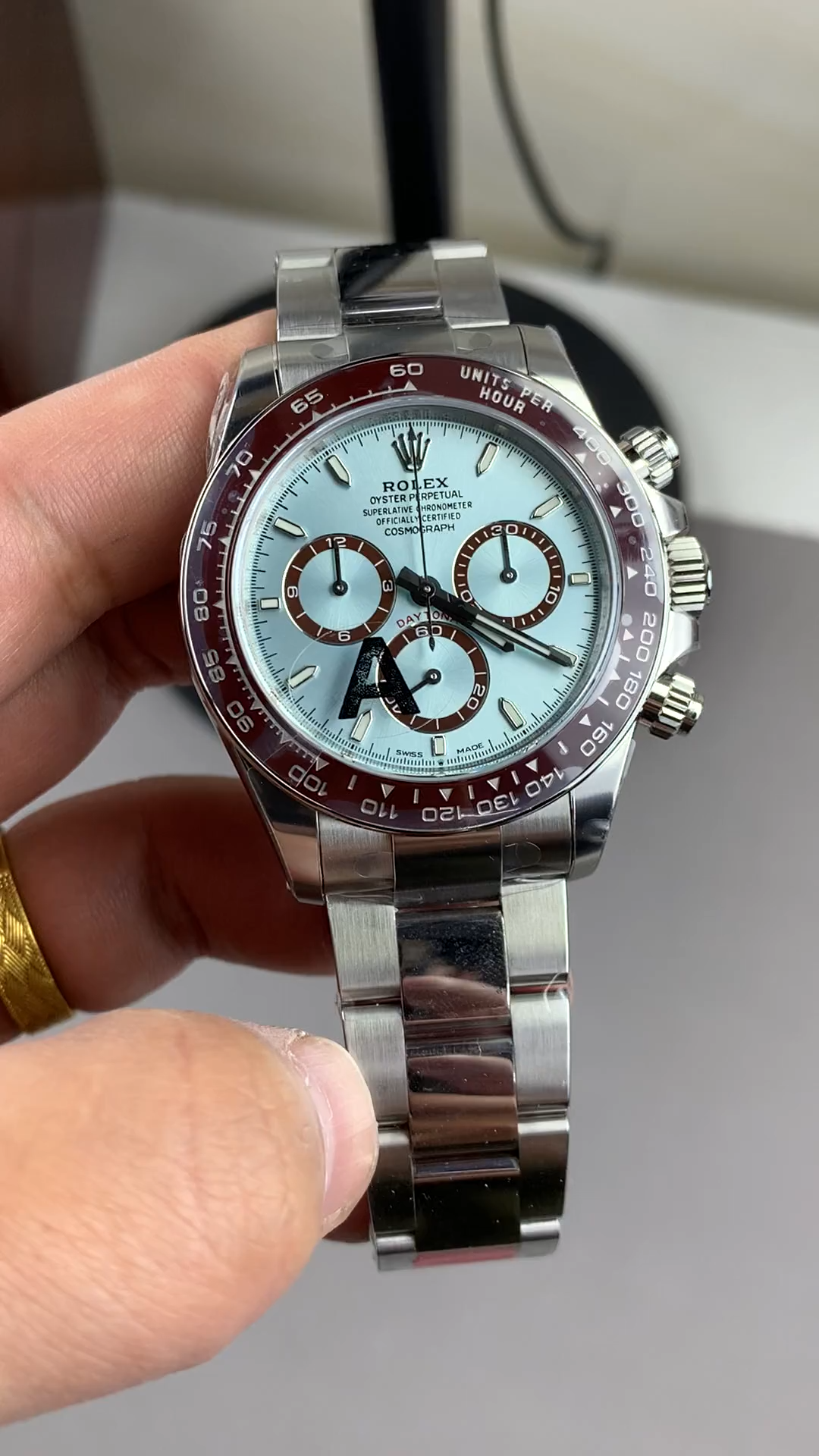 Rolex Platinum Cosmograph Daytona Ice Blue Index Dial Oyster Bracelet 126506 0001