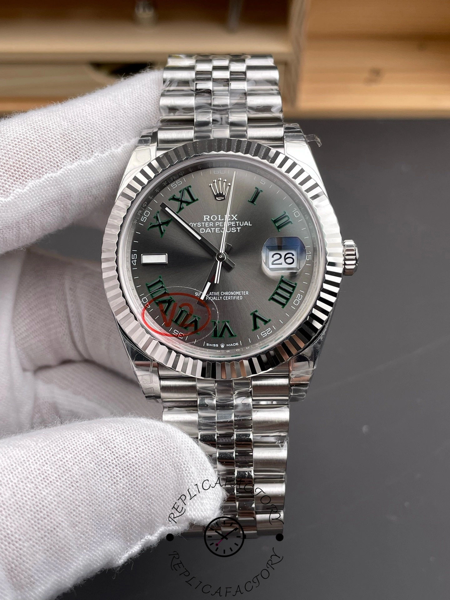 Rolex Datejust 126334 0022 41mm Slate Grey Roman Dial Men's Watch