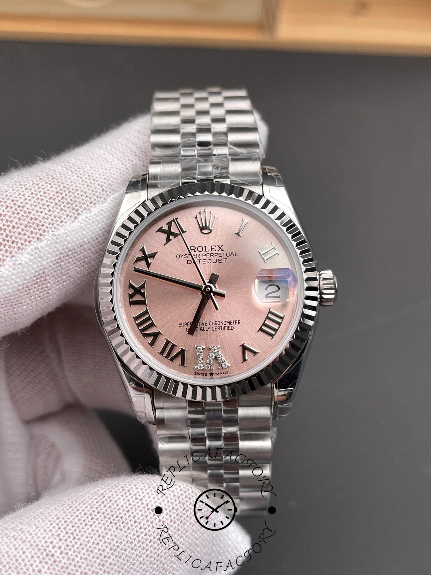 Rolex Datejust 31 Pink Dial Diamond VI 278274 0024 Women's Watch