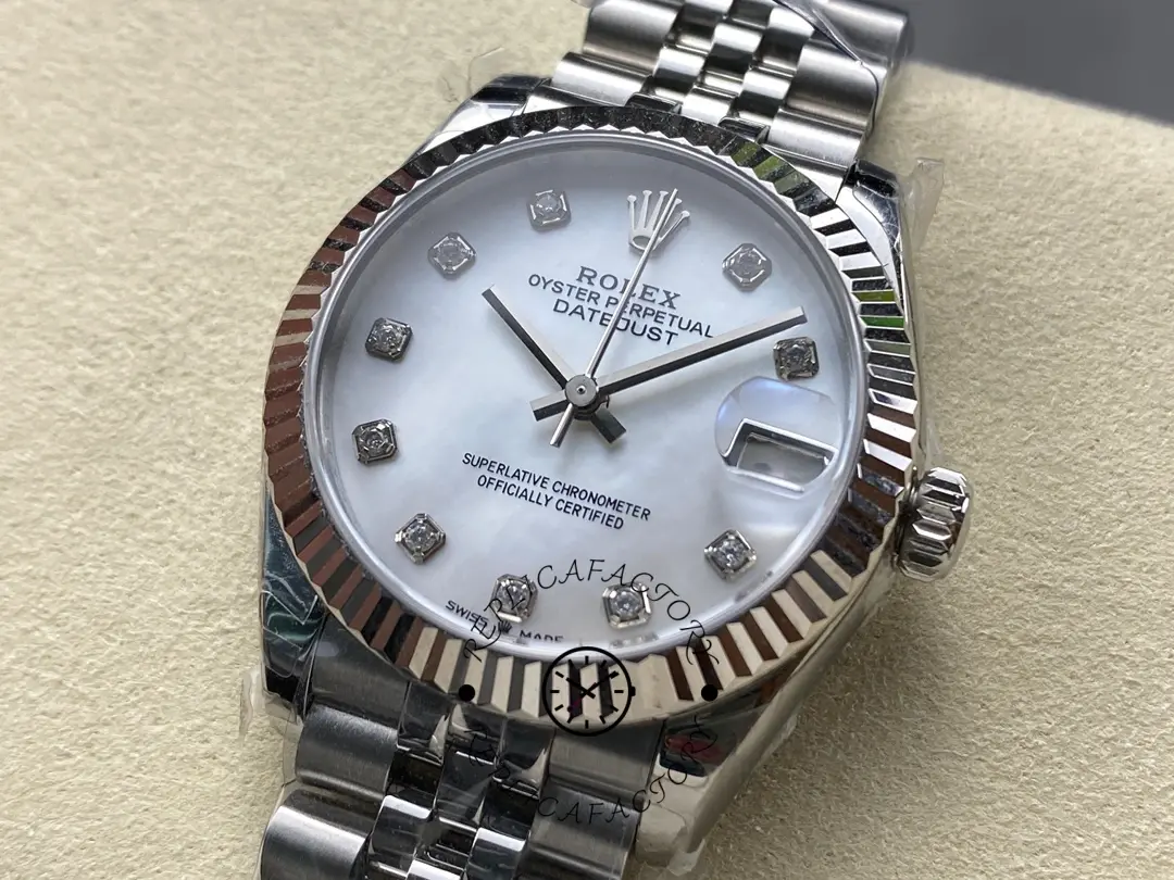 Rolex Datejust 31 Steel & 18K White Gold 278274 0006 Women's Watch