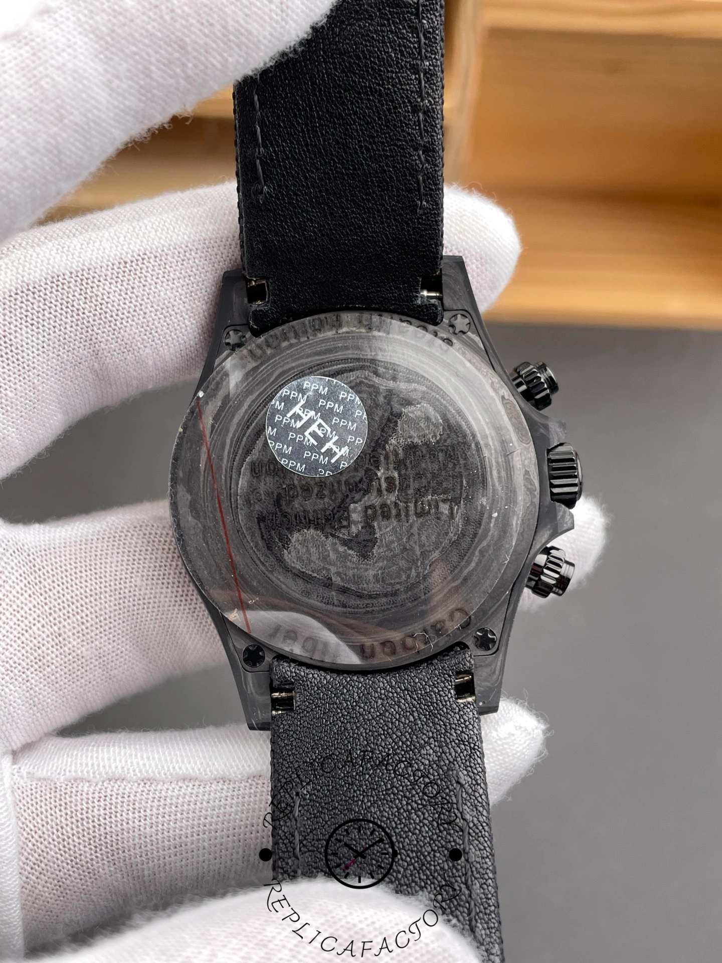 1:1 Rolex Daytona DIW Carbon Black Dial Arabic Numerals