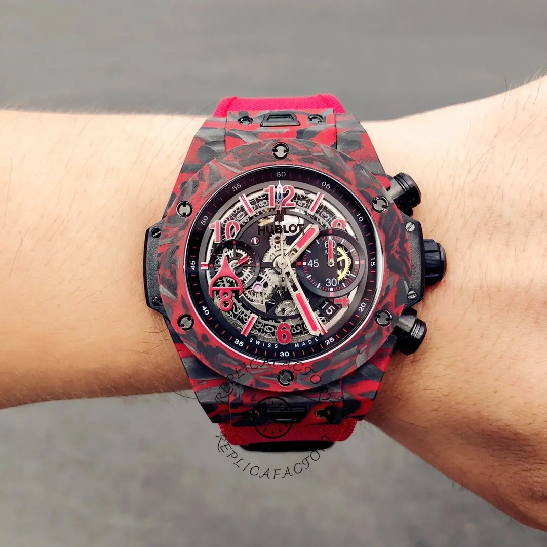 Hublot 411.QV.1123.NR.OVK21 Big Bang Unico Red Carbon Alex Ovechkin Watch 45mm
