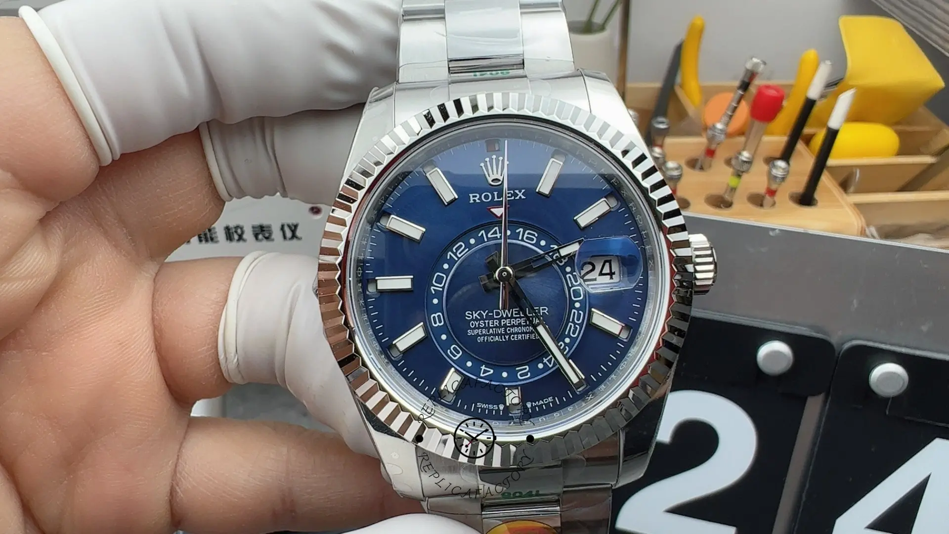 Rolex Sky-Dweller 42 m336934 0005 Stainless Steel Blue Dial Replica Watch
