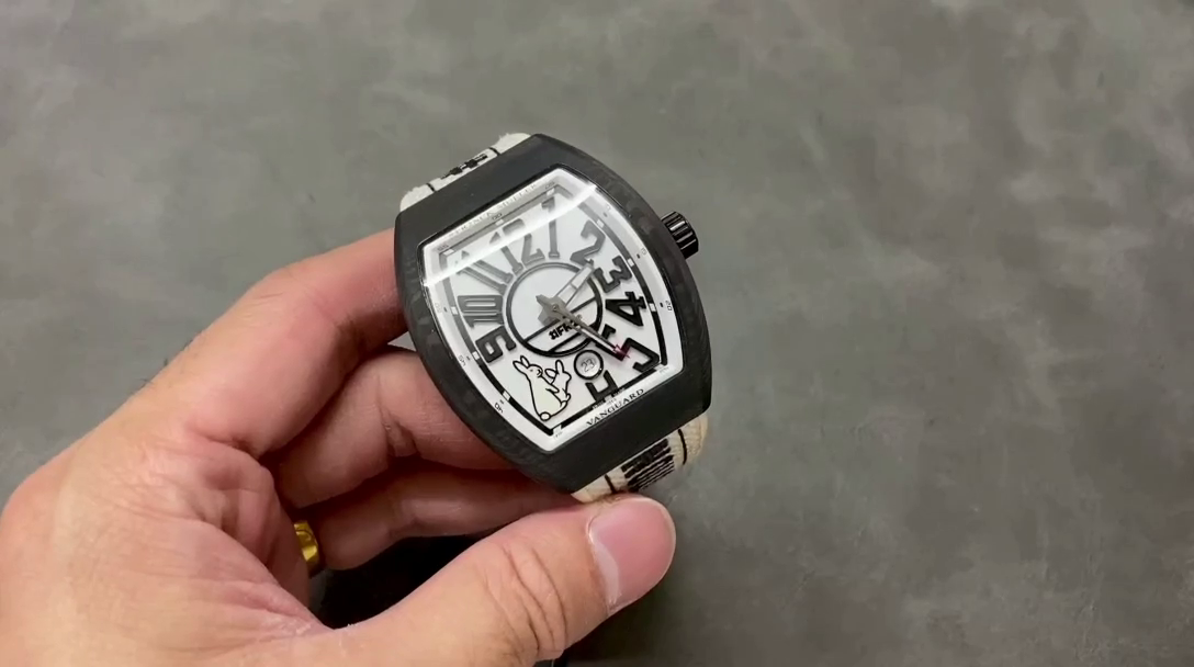 Franck Muller V45 Carbon Fiber Case White Dial - WatchesReplica.is