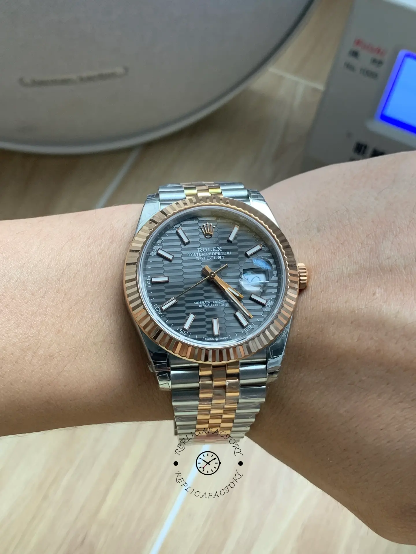Rolex Datejust Grey Fluted Motif Dial m126331 0020 Mens Watch