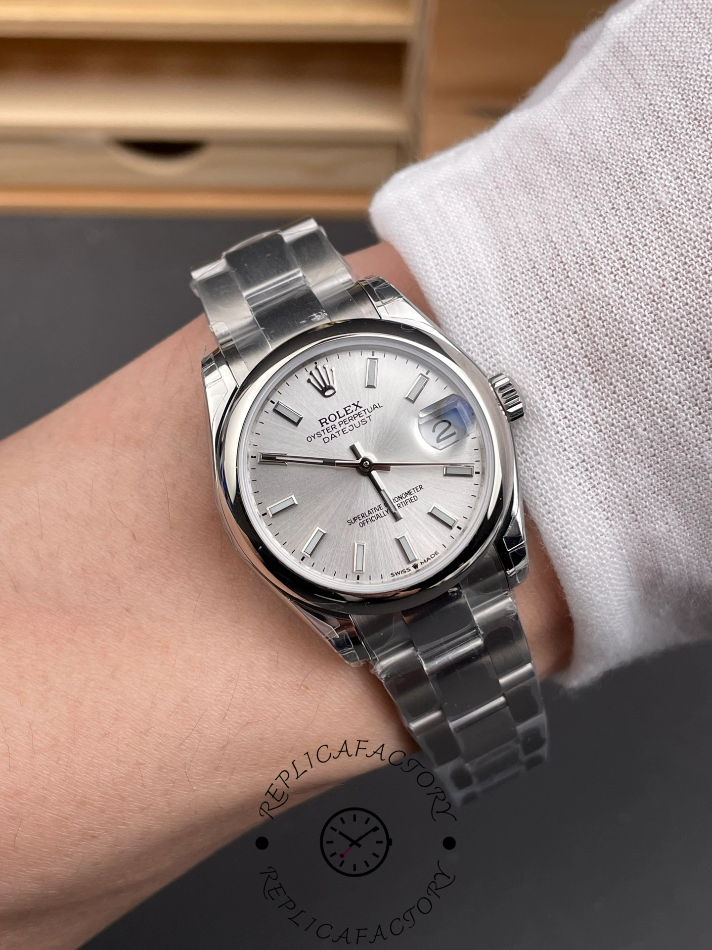 Rolex Datejust 31 Silver Dial Domed Bezel 278240 0005 Women's Watch