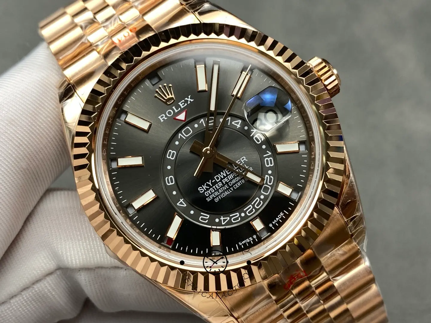Rolex Sky Dweller 42mm Everose Gold and Slate Grey Dial M336935-0008