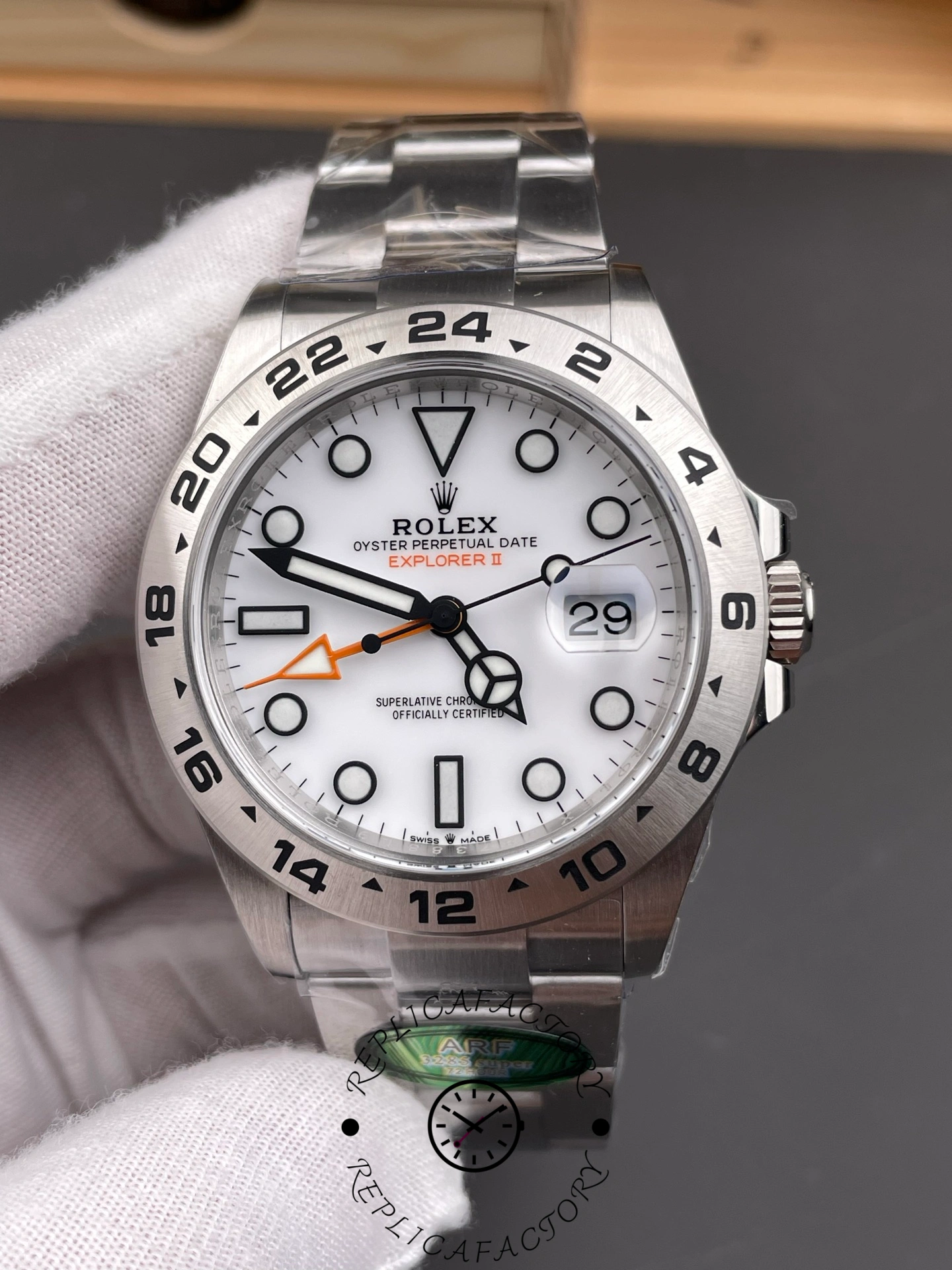 Rolex Explorer II m226570 0001 Stainless Steel White Dial 42MM Mens Replica Watch