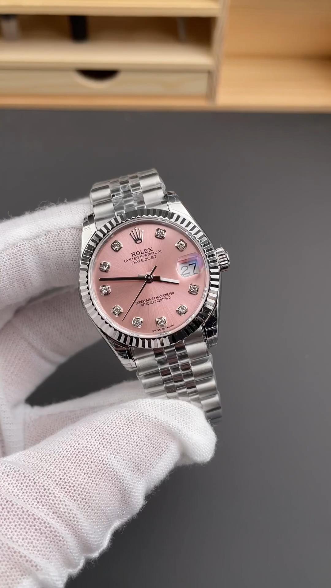 Rolex Datejust 31 Pink Dial Diamonds Jubilee 278274 0032 Women's Watch
