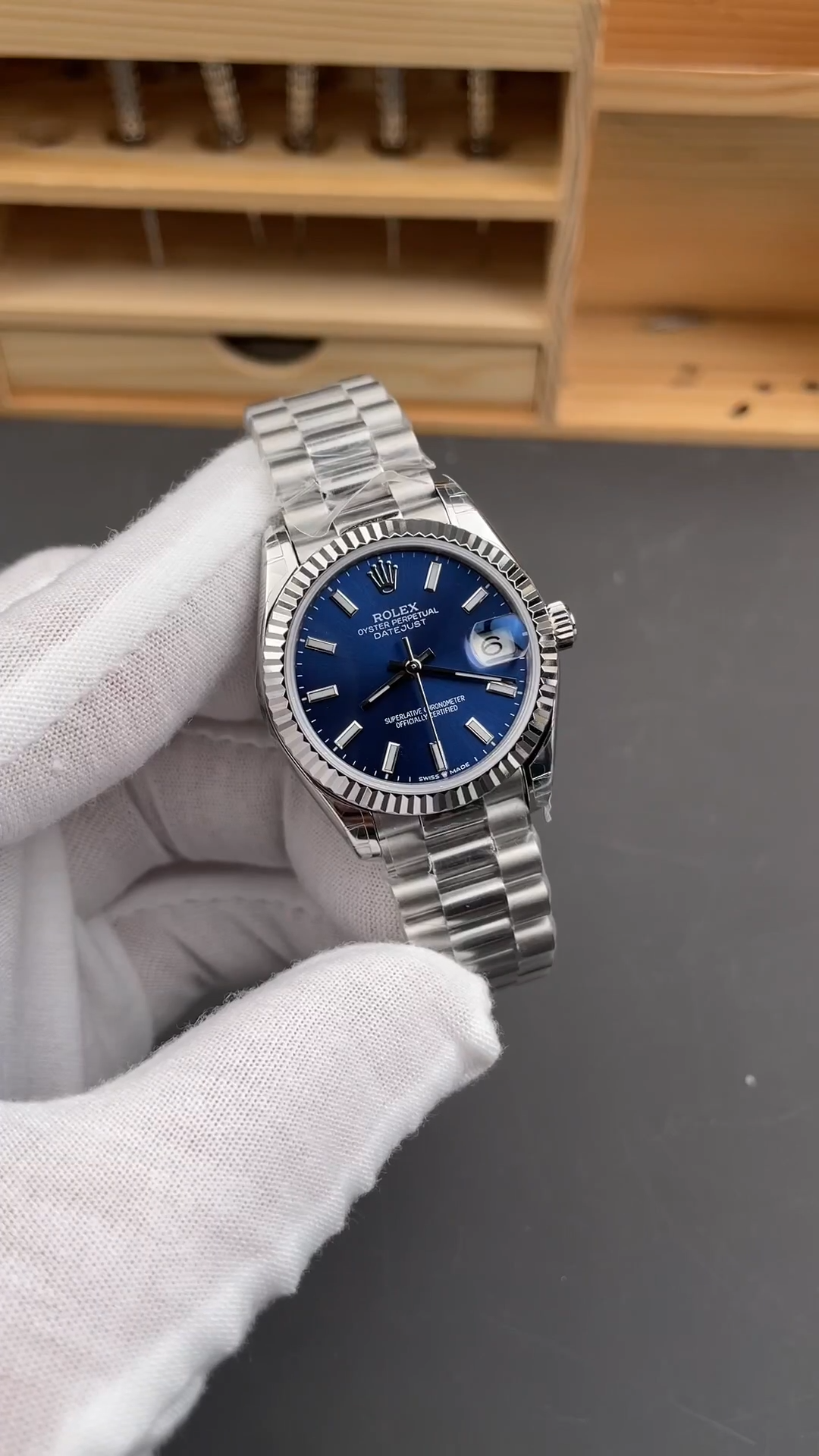 Rolex Datejust 31 Fluted Bezel Blue Dial m278274 Women's Watch