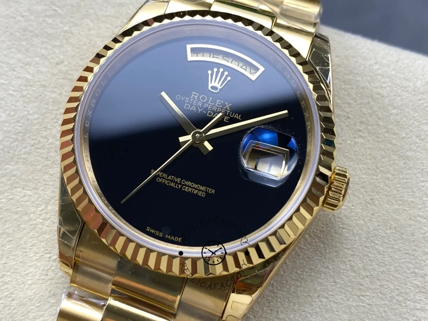 Rolex Day-Date 18038 36mm President Men's Onyx Dial Watch 1:1 Clone
