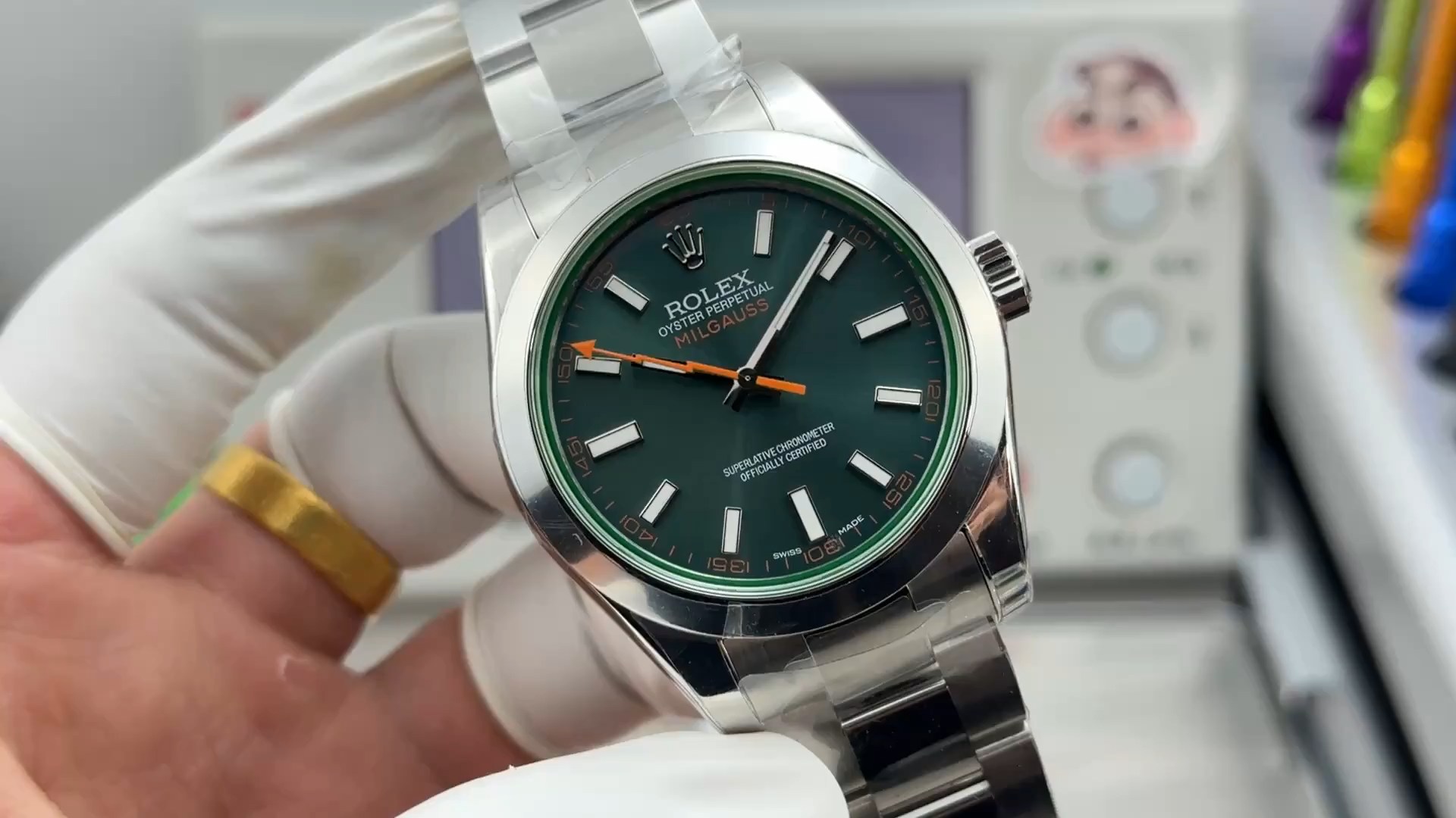 Rolex Milgauss 116400GV Stainless Steel Z-blue Dial 40mm Mens Replica Watch - Video